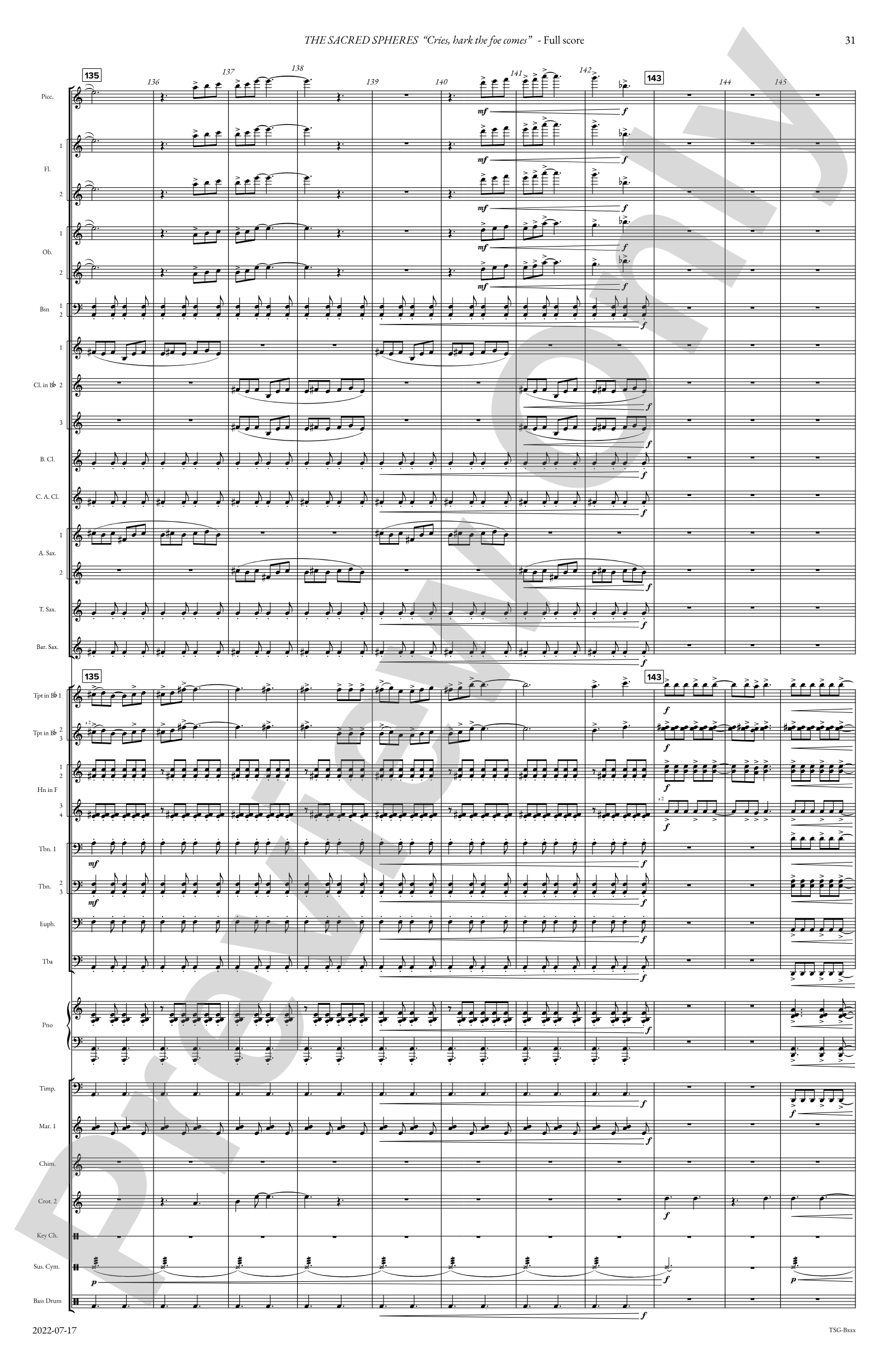 The Sacred Spheres: Concert Band Conductor Score & Parts