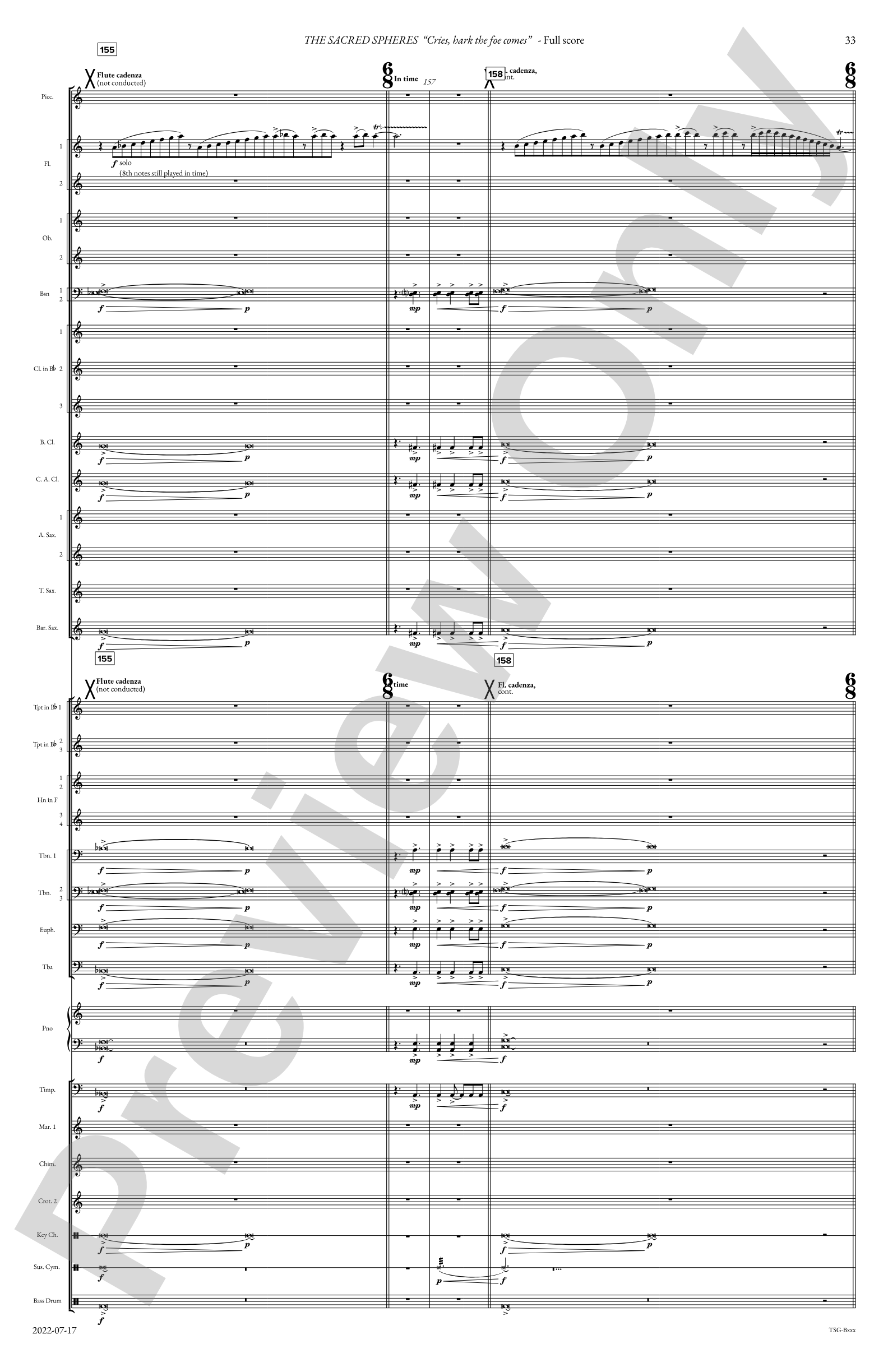 The Sacred Spheres: Concert Band Conductor Score & Parts