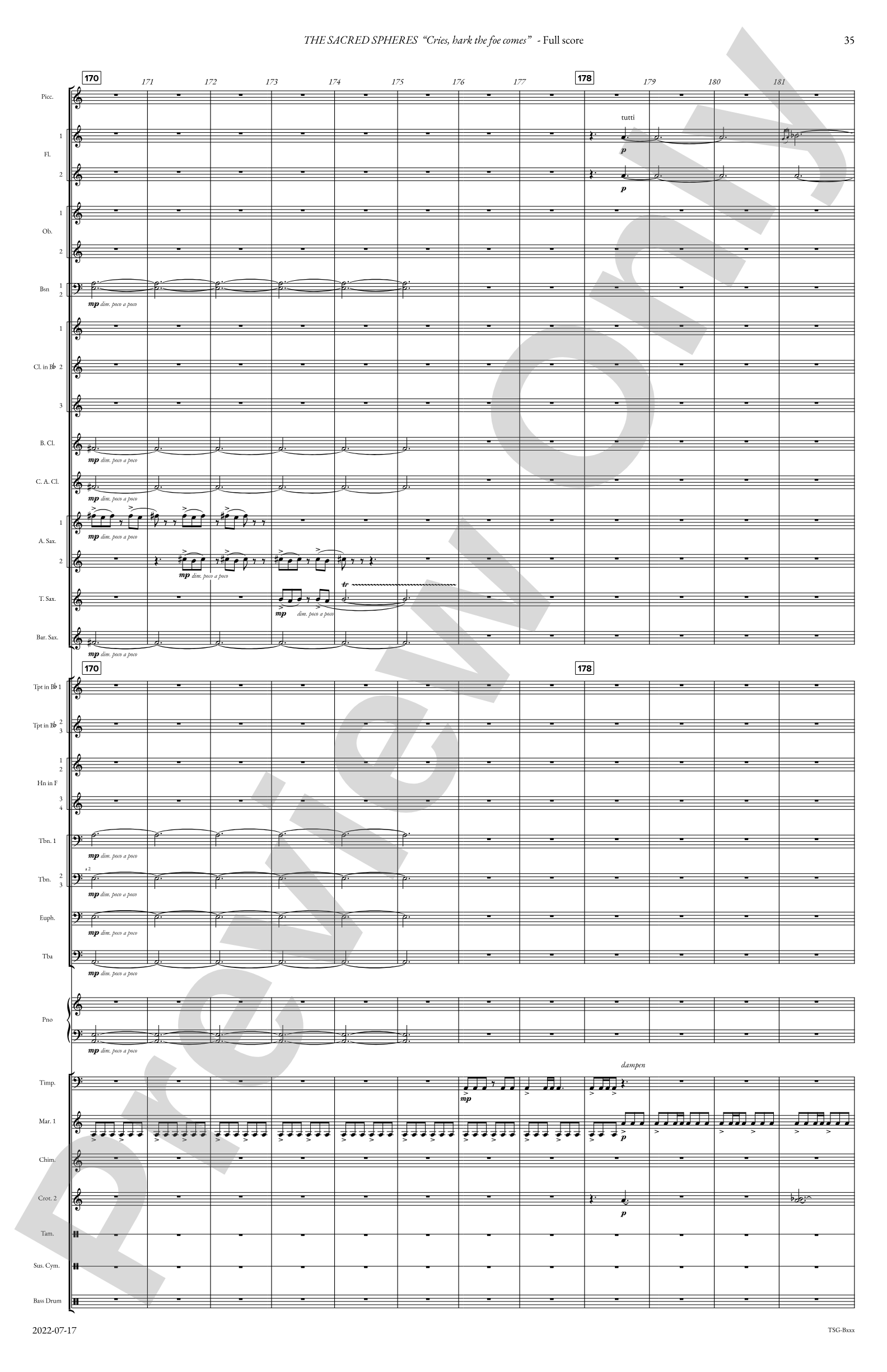 The Sacred Spheres: Concert Band Conductor Score & Parts