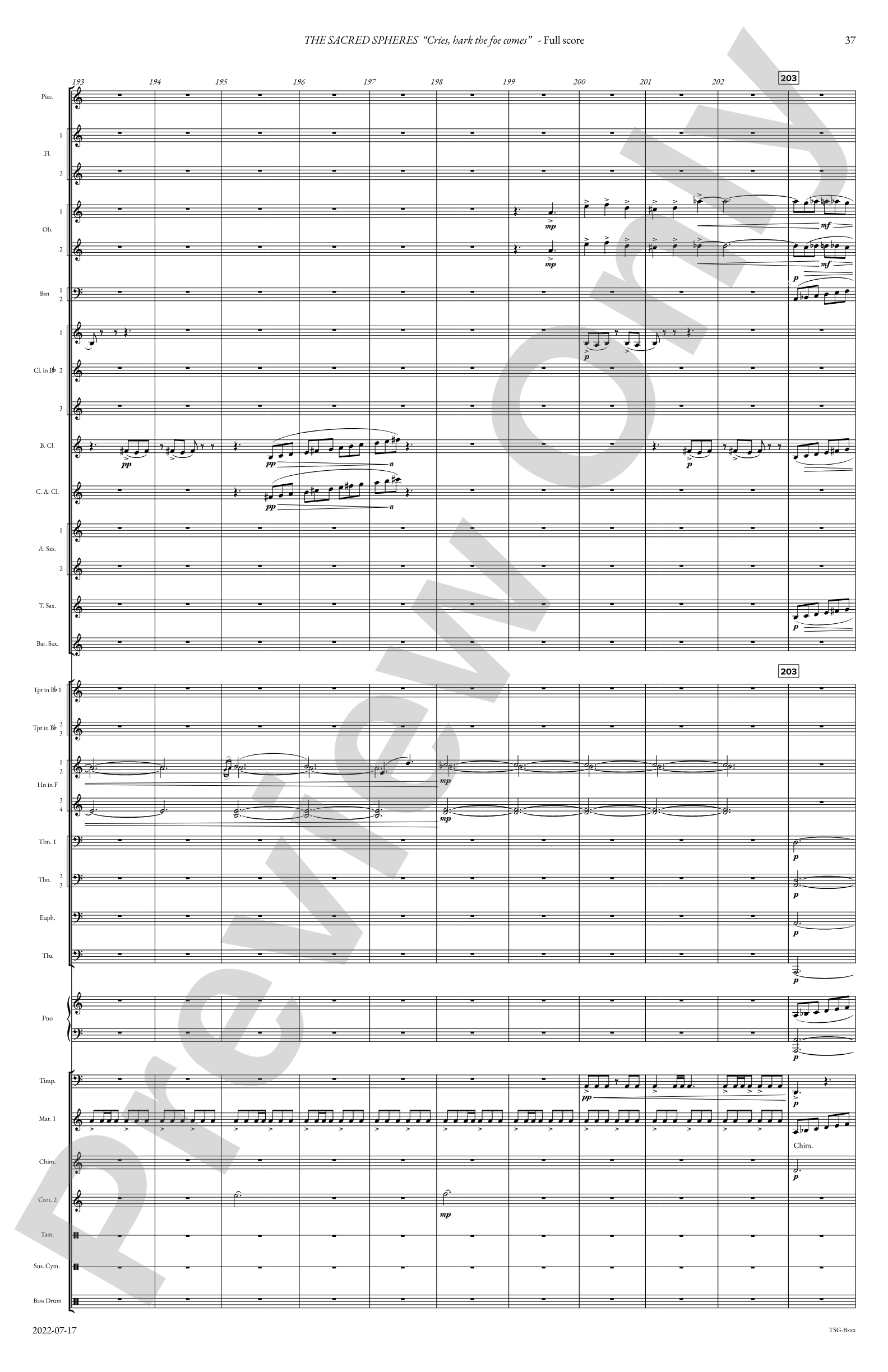 The Sacred Spheres: Concert Band Conductor Score & Parts
