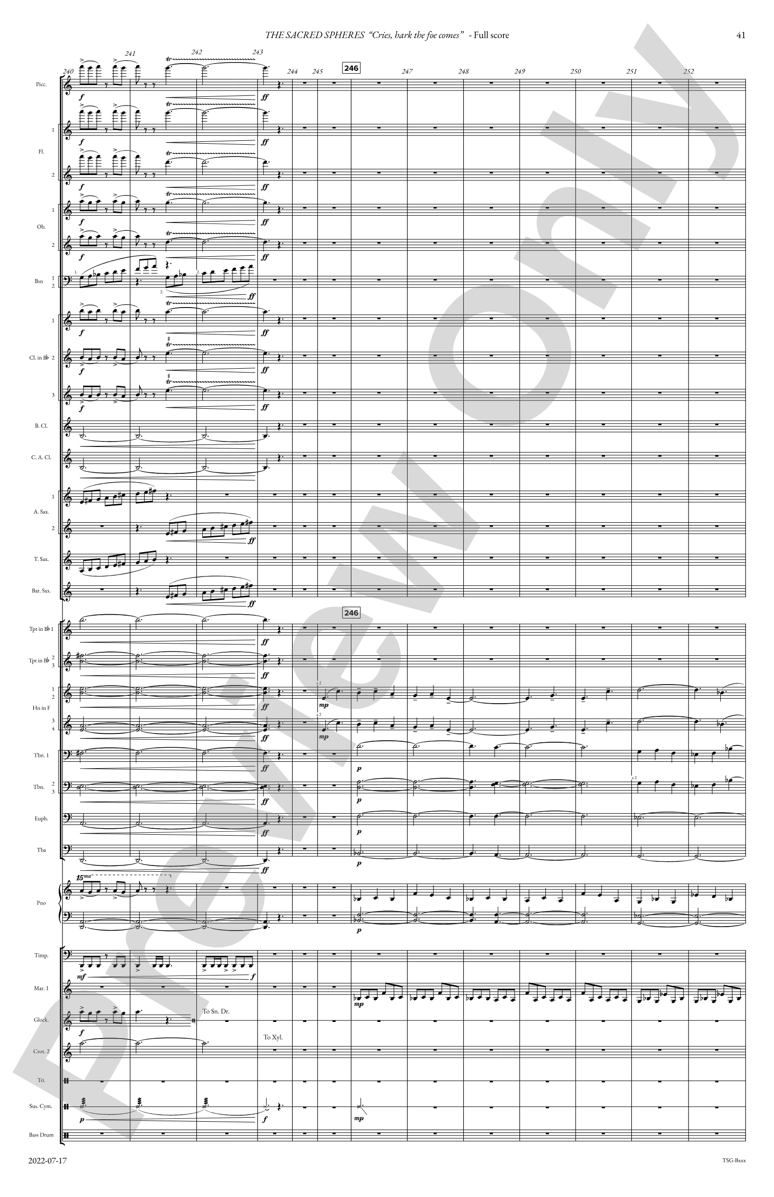 The Sacred Spheres: Concert Band Conductor Score & Parts