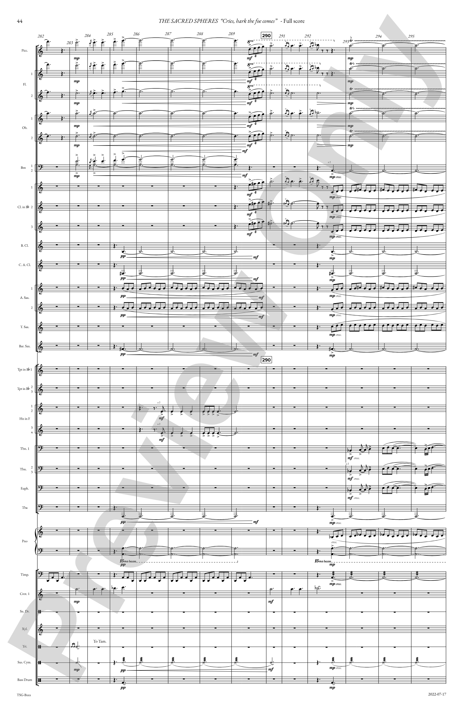 The Sacred Spheres: Concert Band Conductor Score & Parts