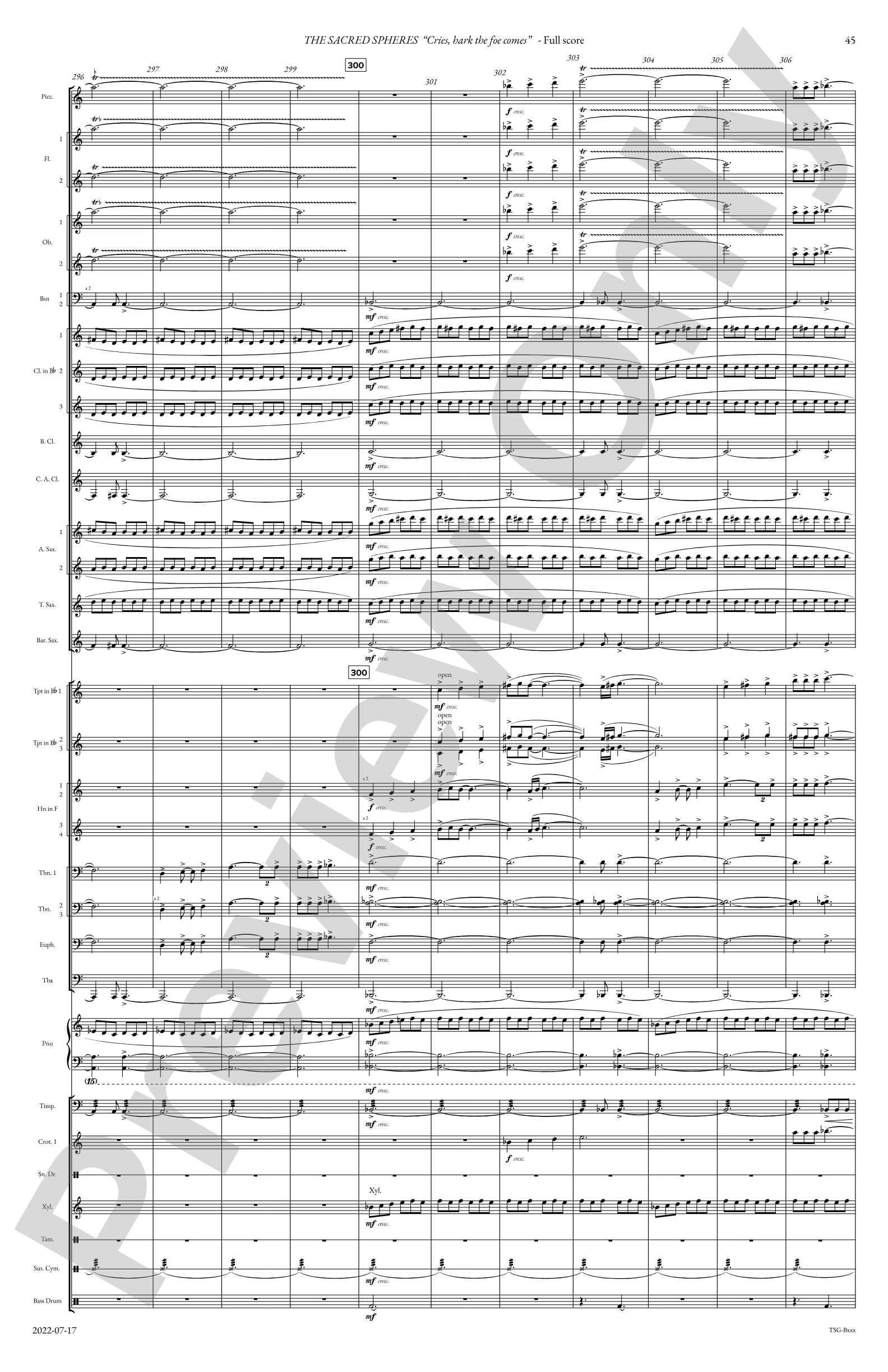 The Sacred Spheres: Concert Band Conductor Score & Parts