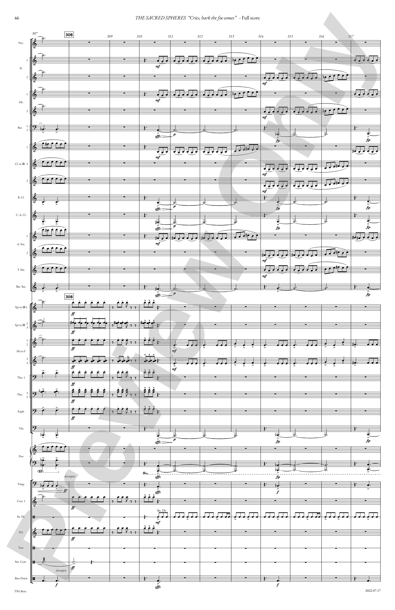 The Sacred Spheres: Concert Band Conductor Score & Parts