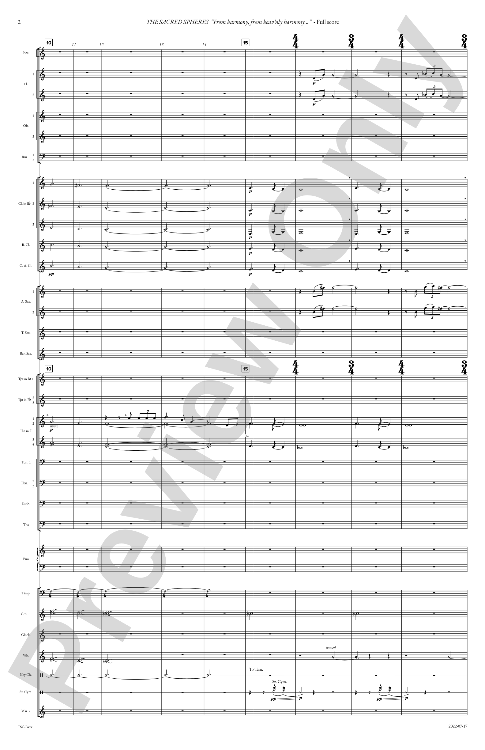 The Sacred Spheres: Concert Band Conductor Score & Parts