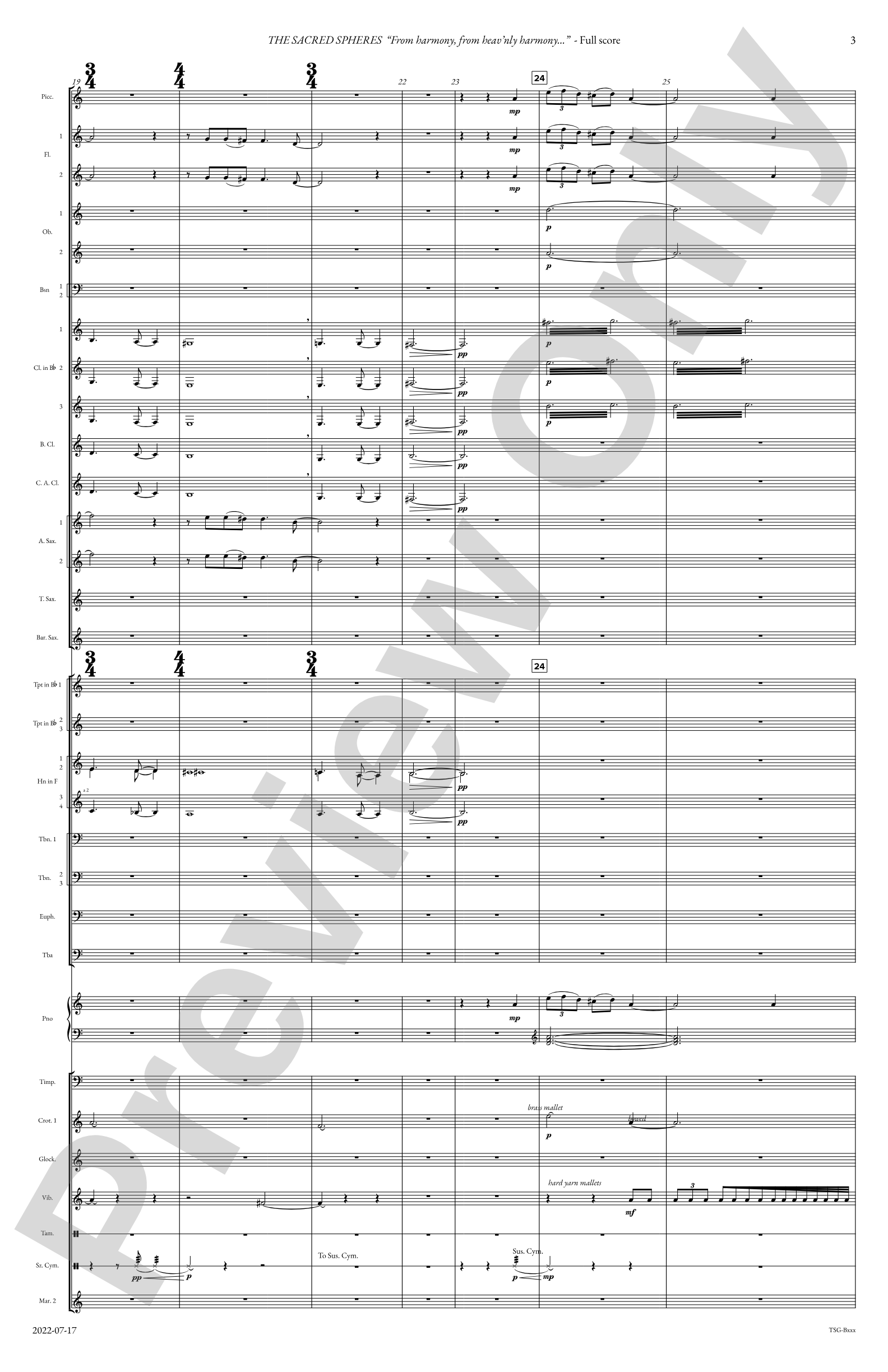 The Sacred Spheres: Concert Band Conductor Score & Parts