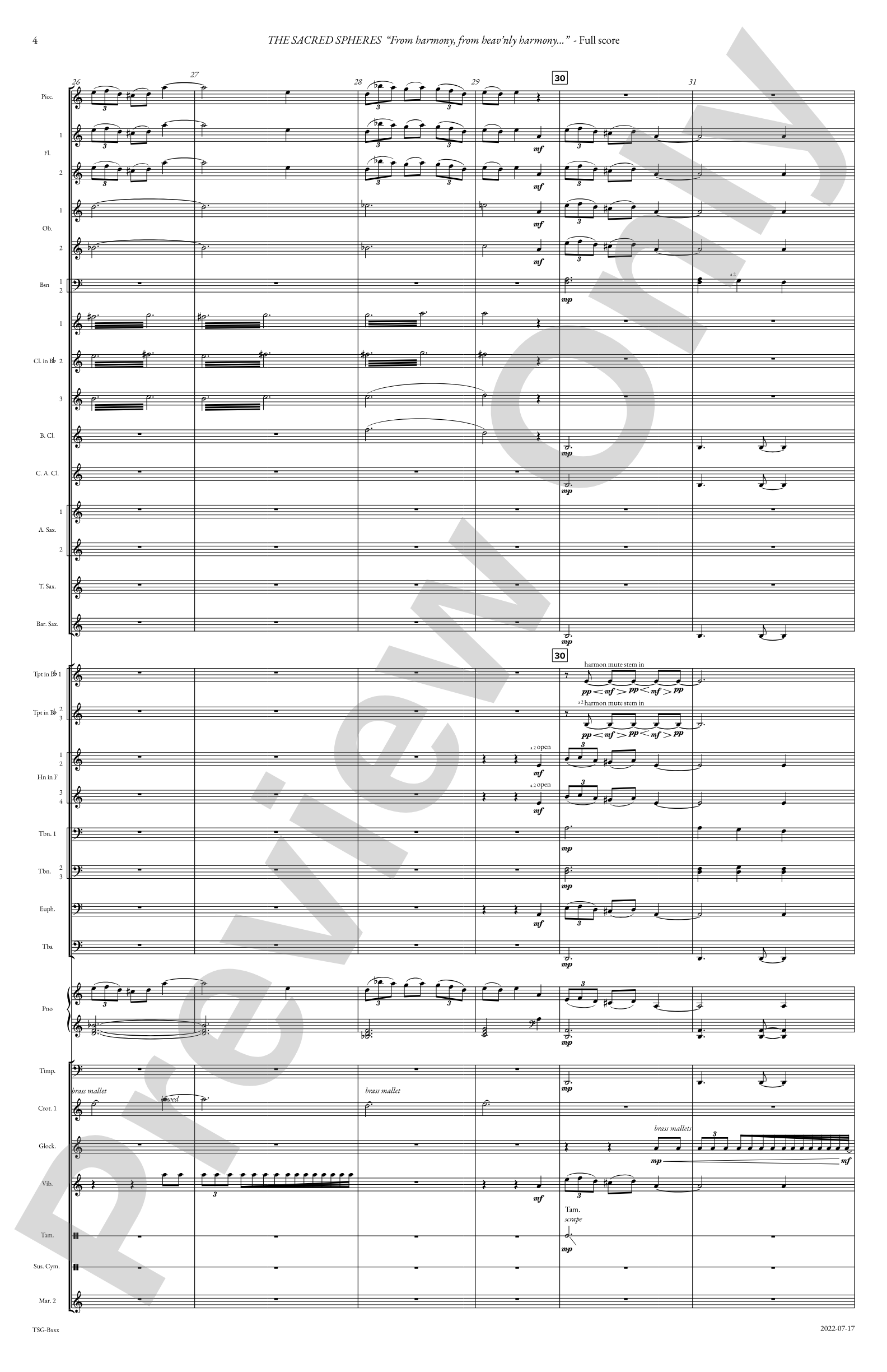 The Sacred Spheres: Concert Band Conductor Score & Parts