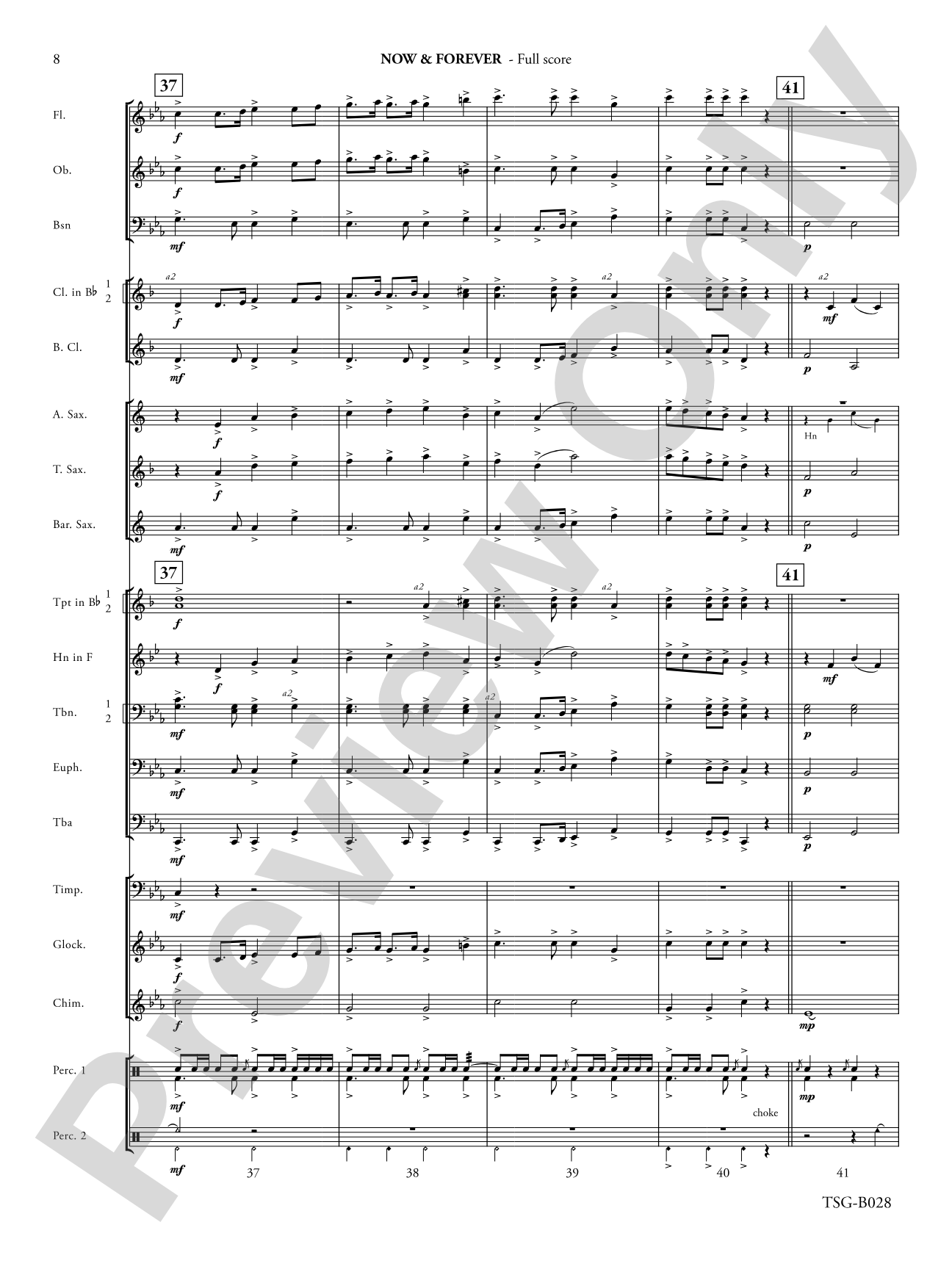 Now & Forever: Concert Band Conductor Score & Parts
