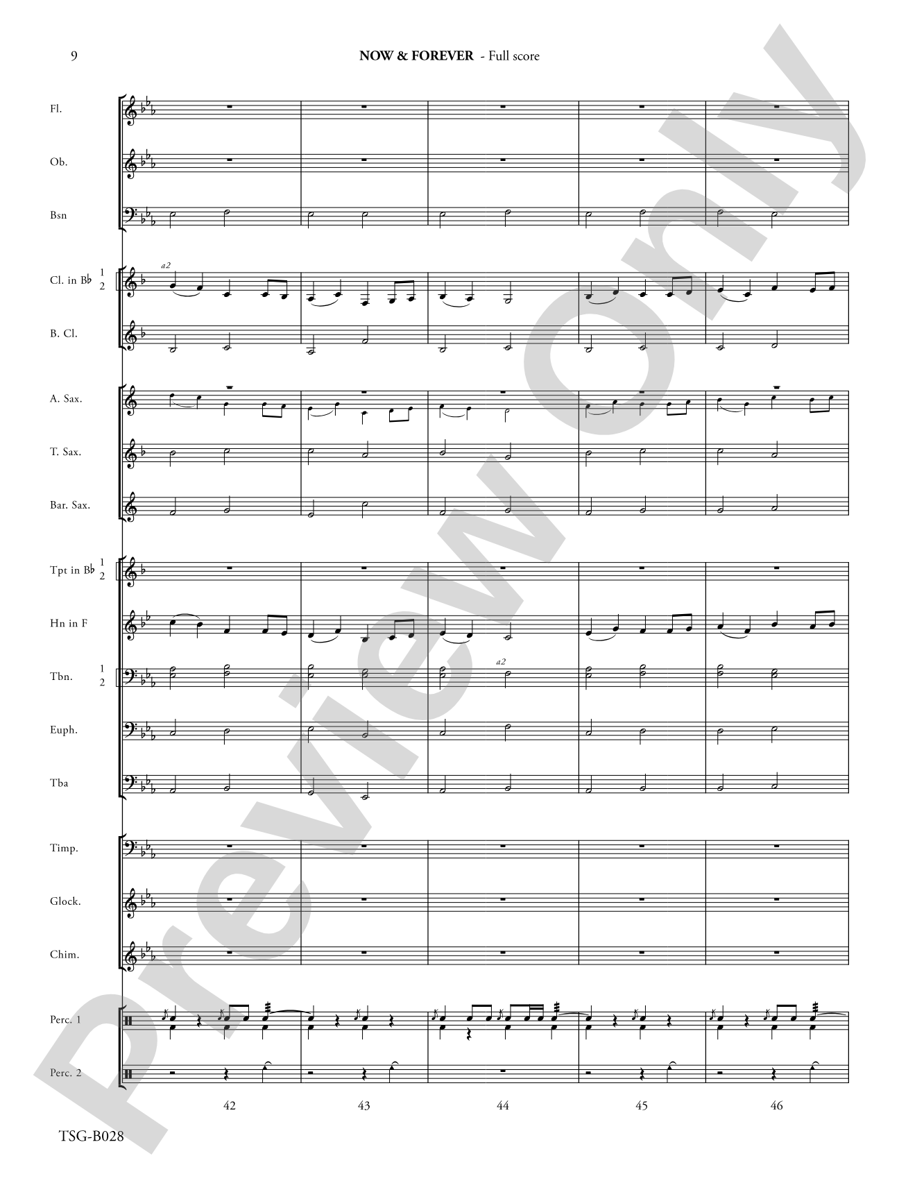 Now & Forever: Concert Band Conductor Score & Parts