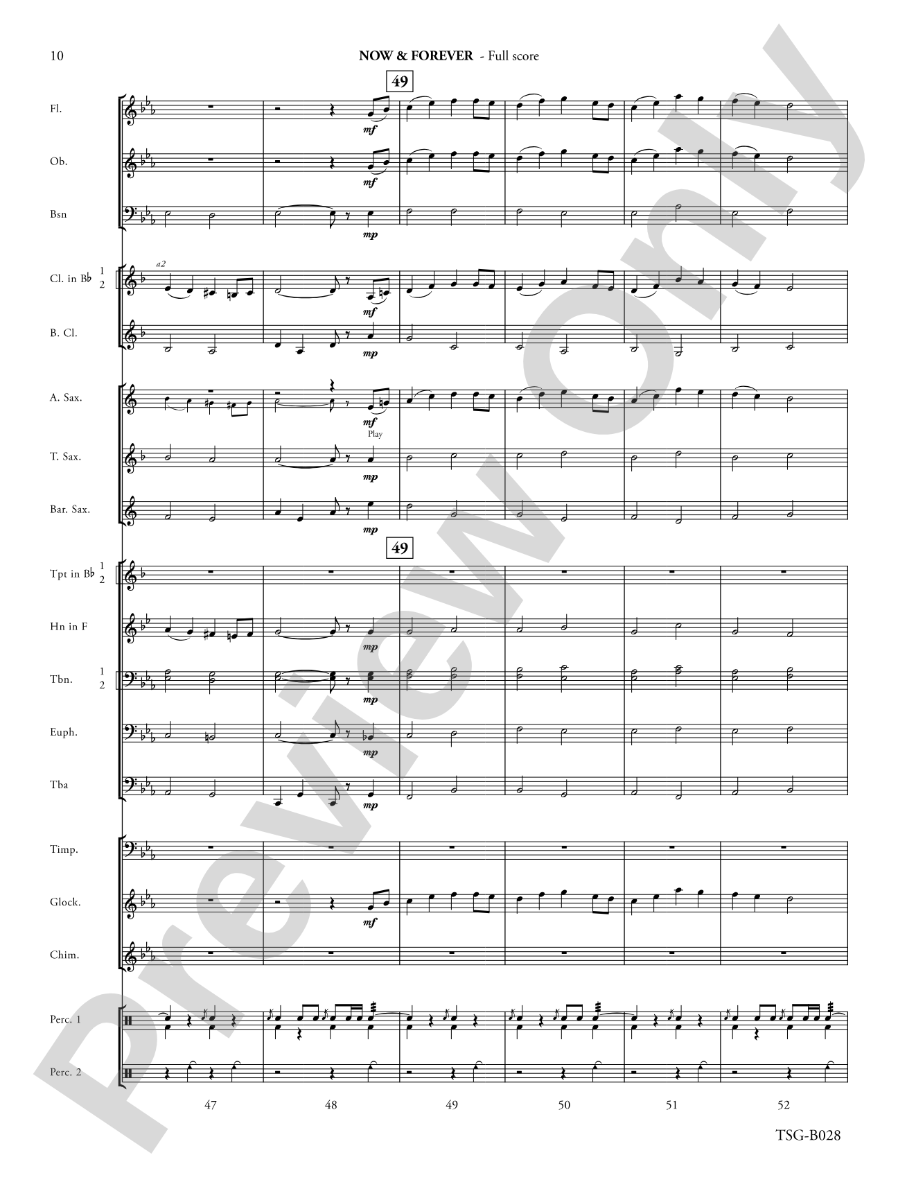 Now & Forever: Concert Band Conductor Score & Parts