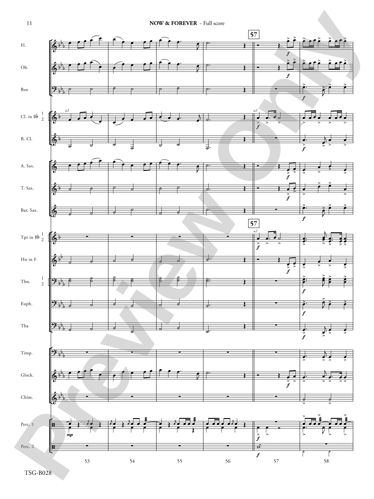 Now & Forever: Concert Band Conductor Score & Parts