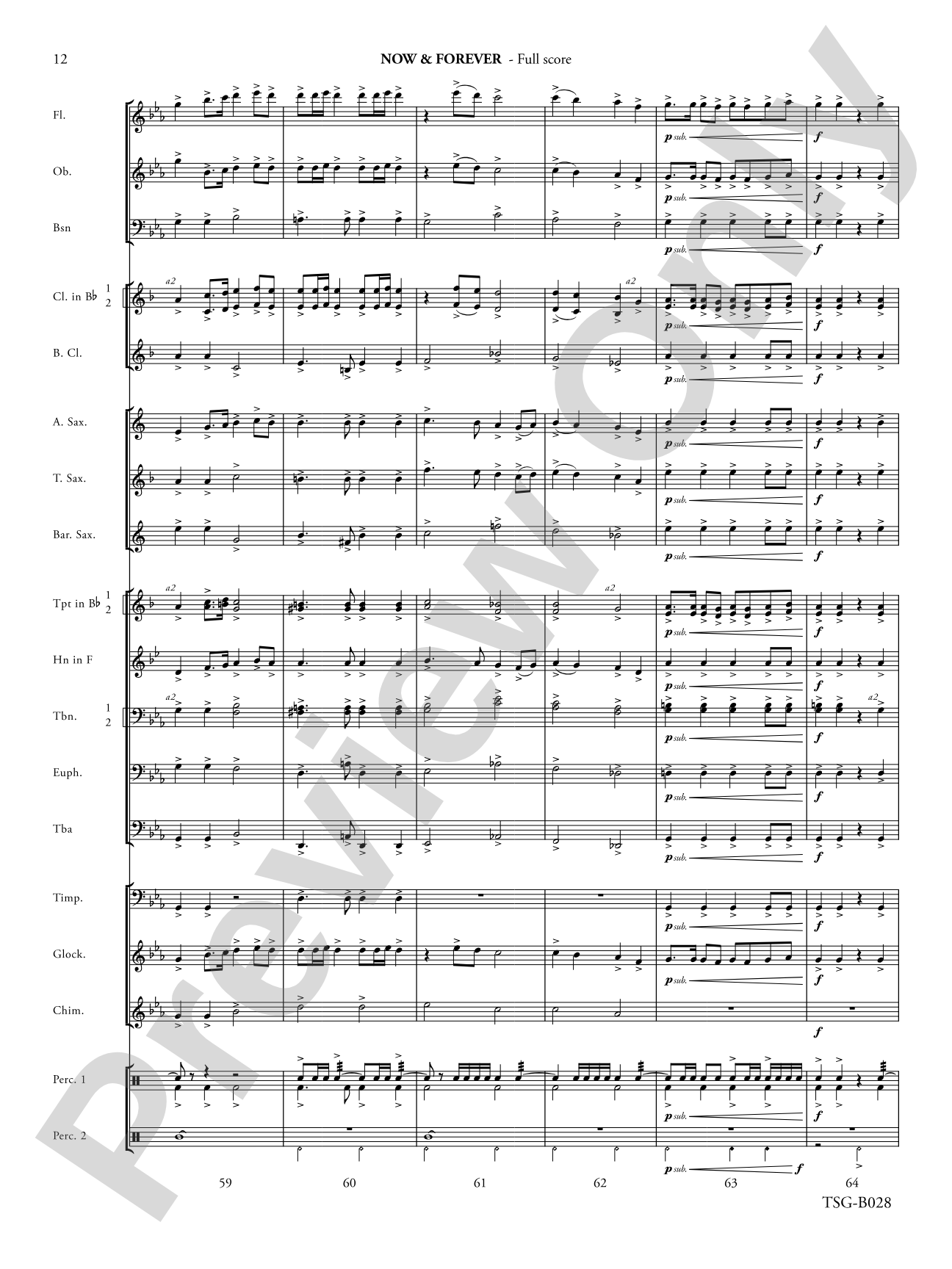 Now & Forever: Concert Band Conductor Score & Parts