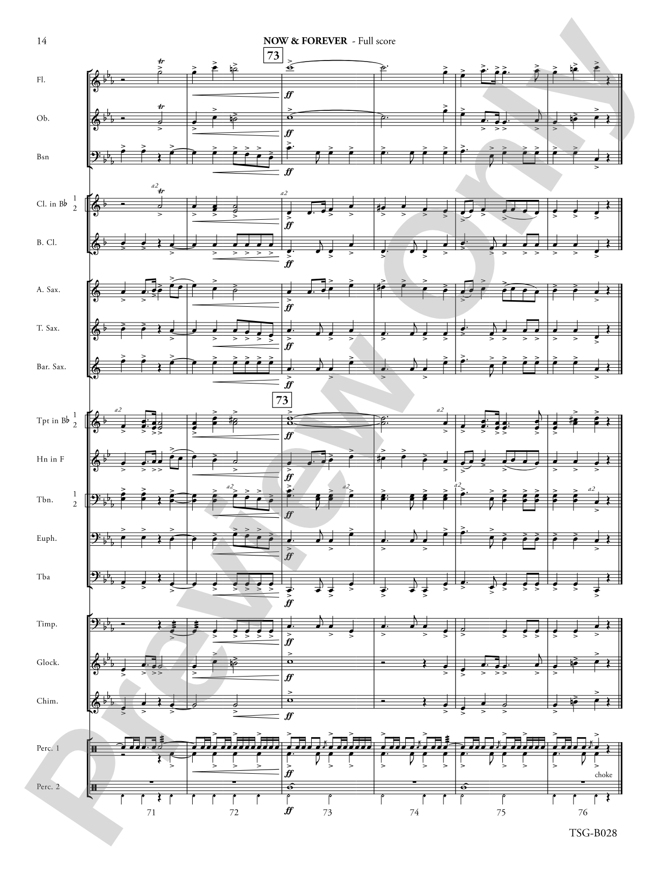 Now & Forever: Concert Band Conductor Score & Parts