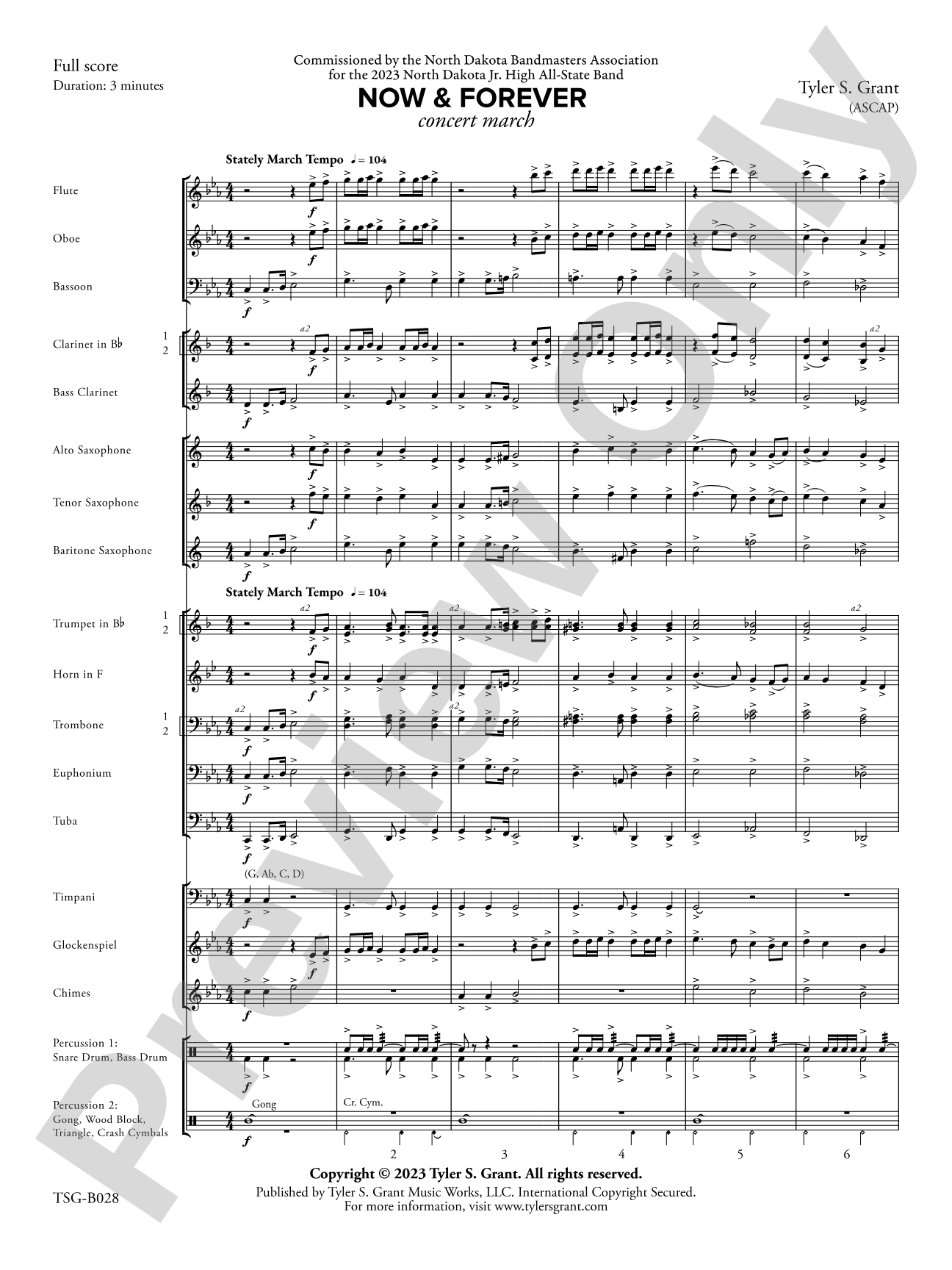 Now & Forever: Concert Band Conductor Score & Parts