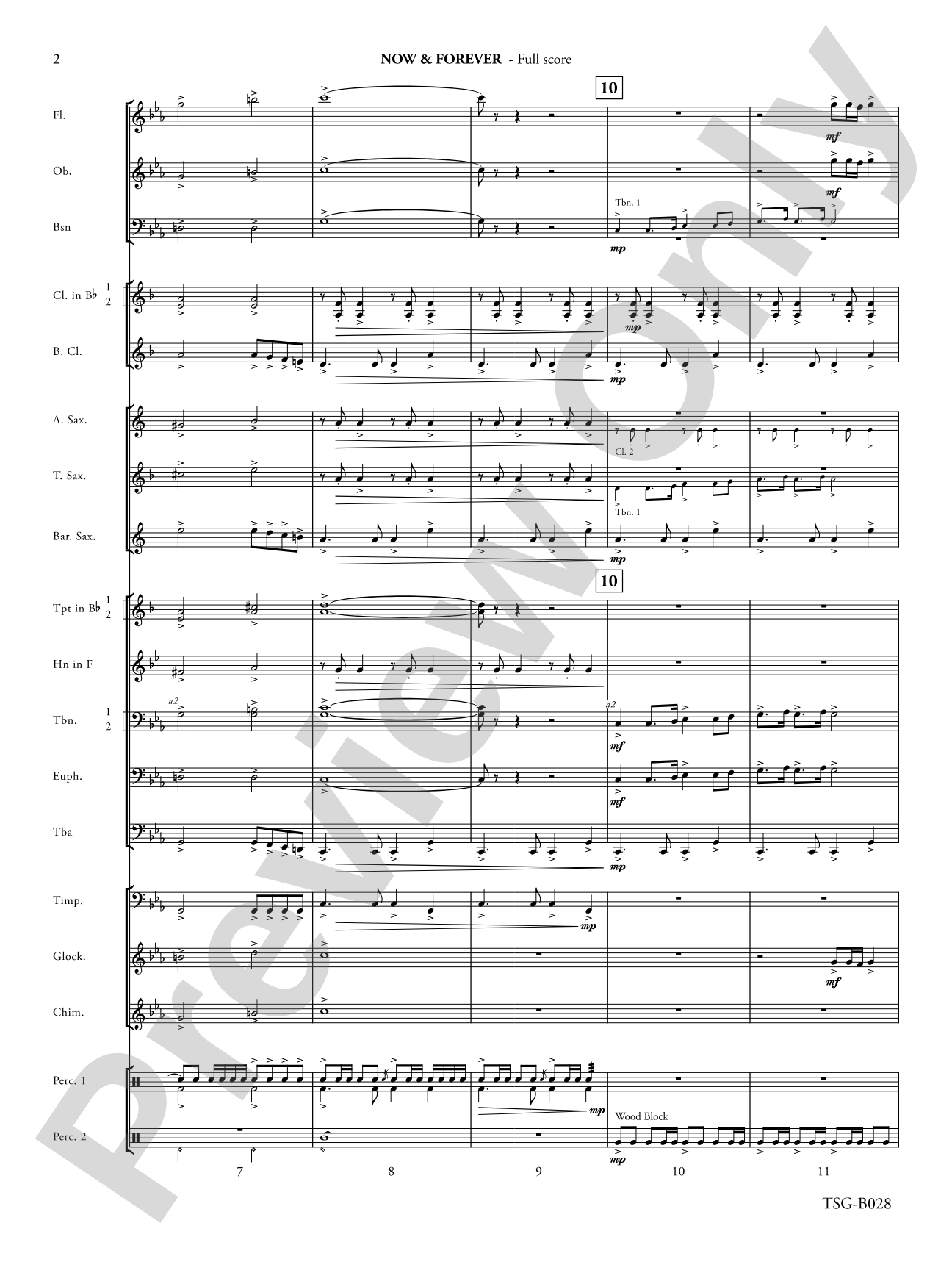 Now & Forever: Concert Band Conductor Score & Parts