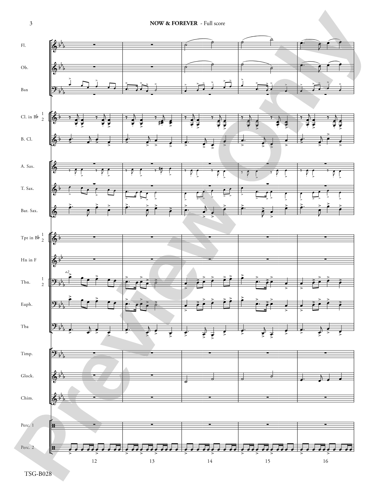Now & Forever: Concert Band Conductor Score & Parts