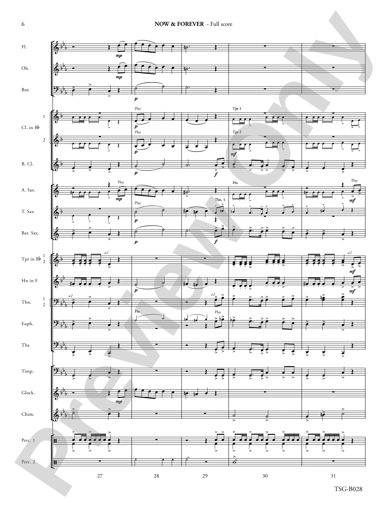 Now & Forever: Concert Band Conductor Score & Parts