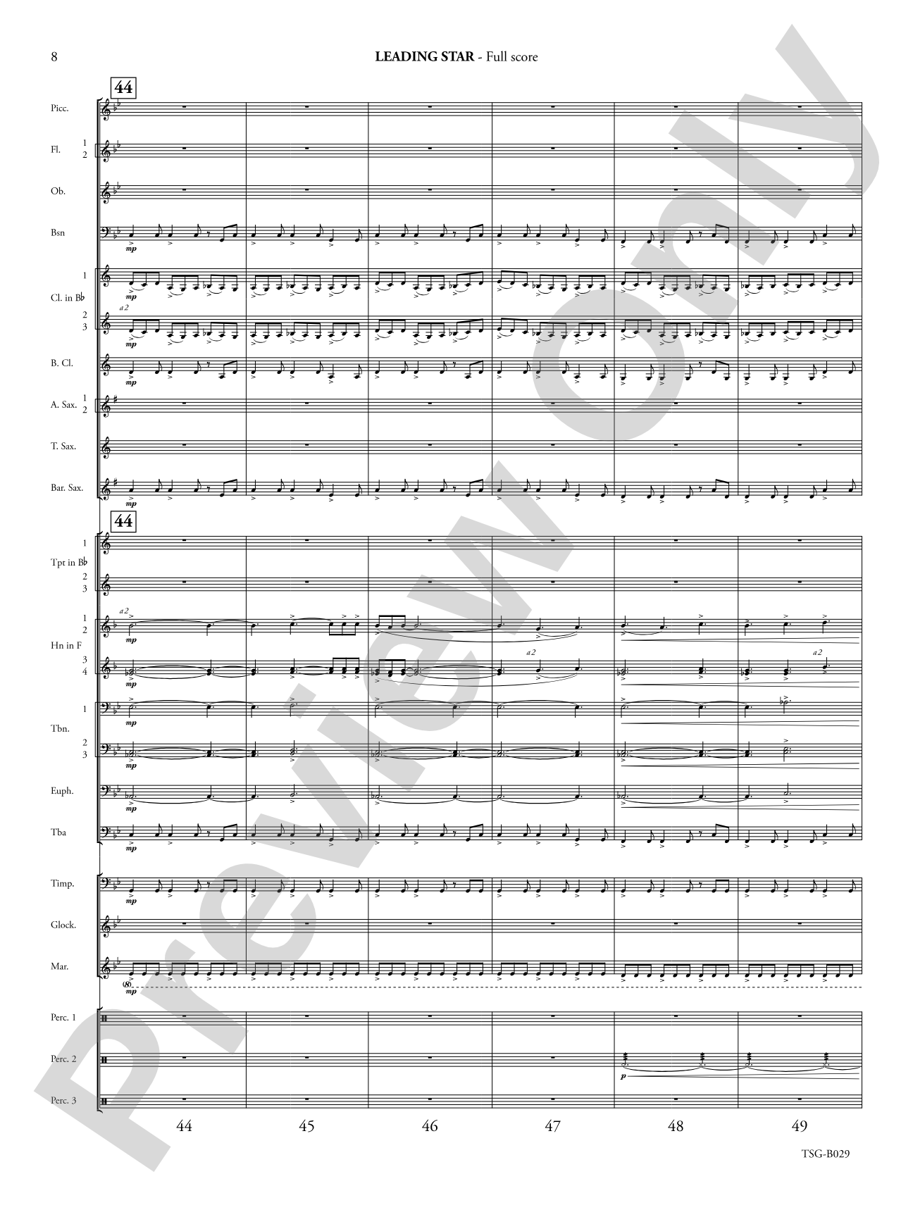 Leading Star Fanfare: Concert Band Conductor Score & Parts