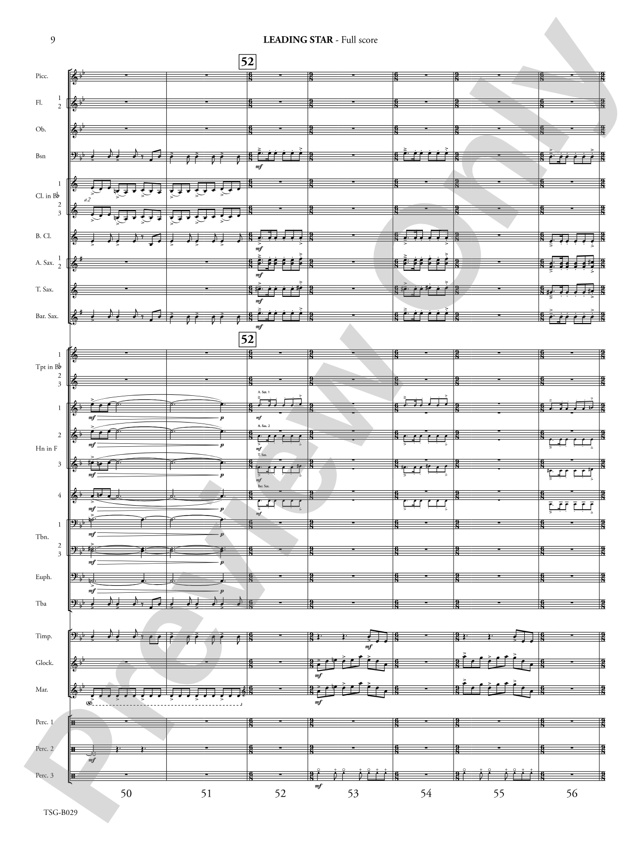 Leading Star Fanfare: Concert Band Conductor Score & Parts