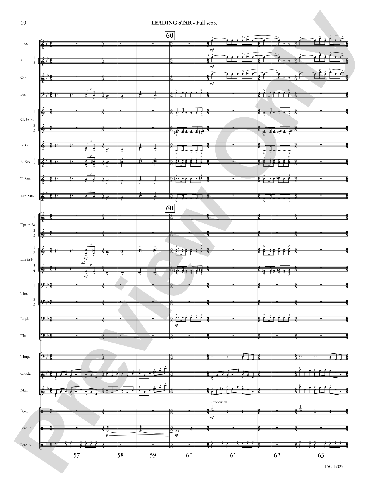Leading Star Fanfare: Concert Band Conductor Score & Parts