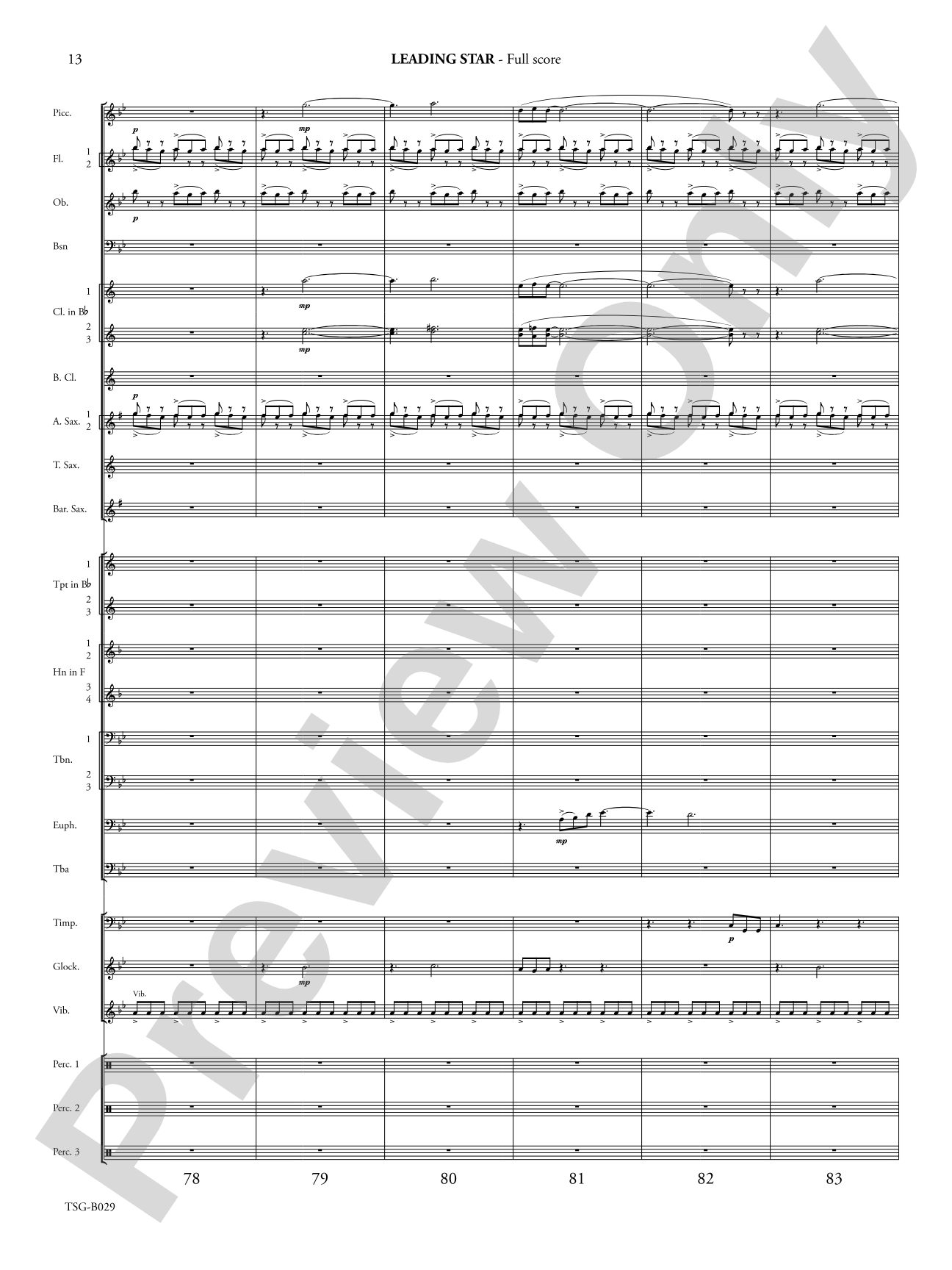 Leading Star Fanfare: Concert Band Conductor Score & Parts
