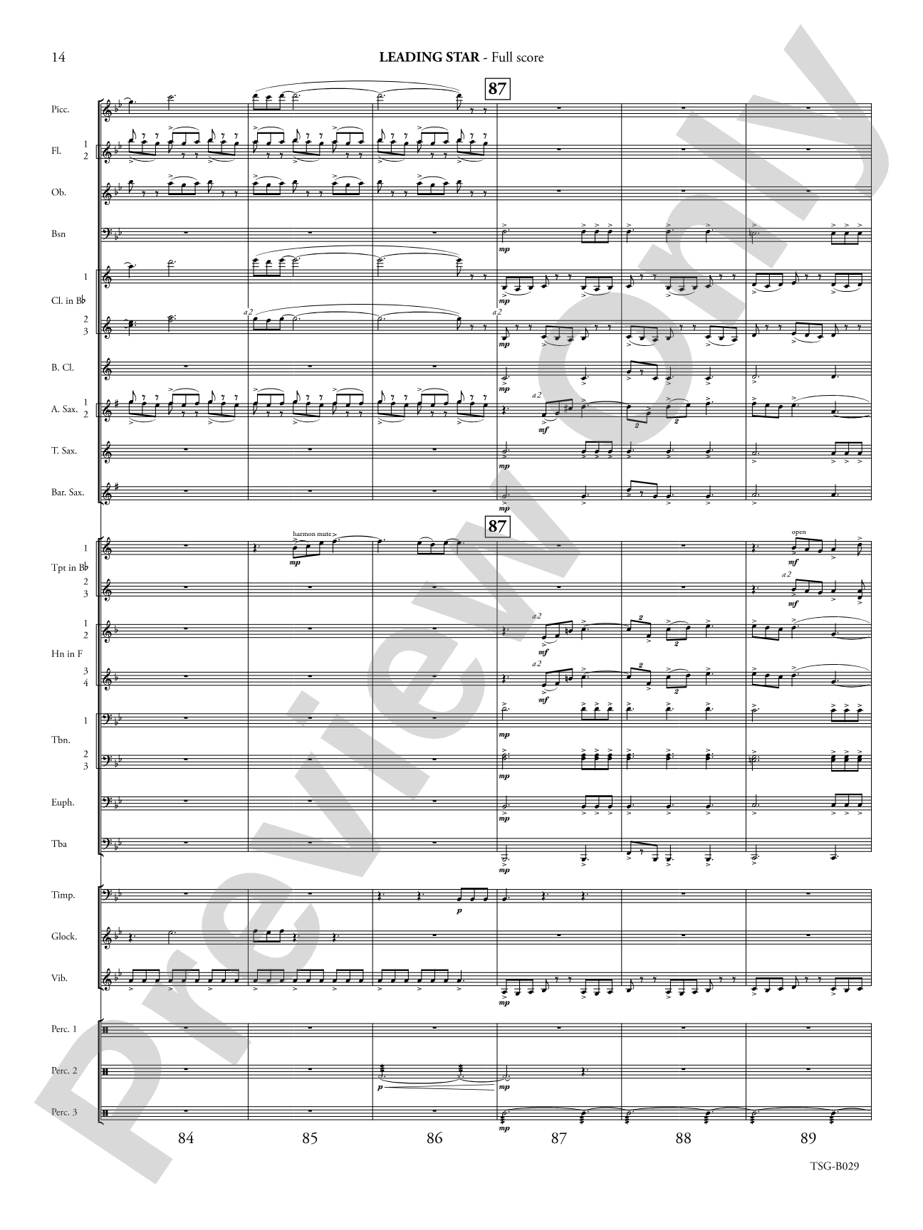 Leading Star Fanfare: Concert Band Conductor Score & Parts