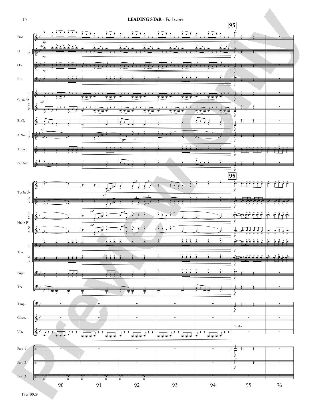 Leading Star Fanfare: Concert Band Conductor Score & Parts