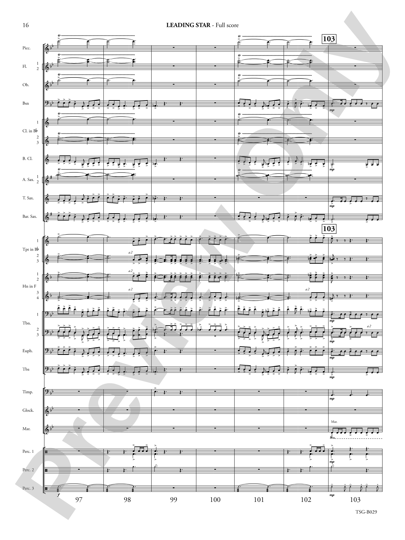 Leading Star Fanfare: Concert Band Conductor Score & Parts