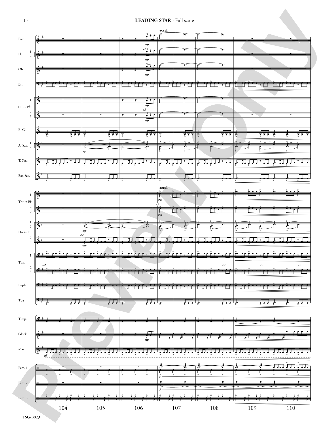 Leading Star Fanfare: Concert Band Conductor Score & Parts
