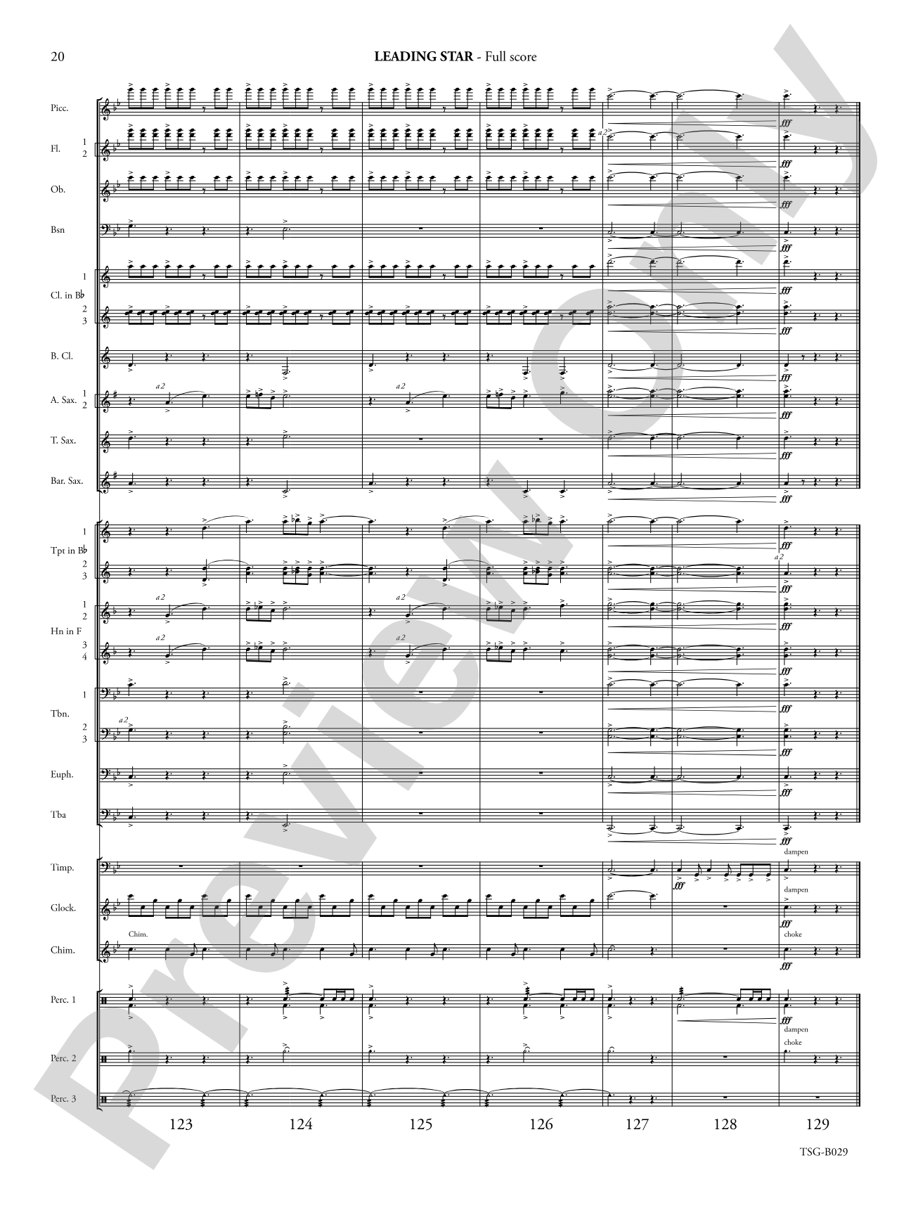 Leading Star Fanfare: Concert Band Conductor Score & Parts