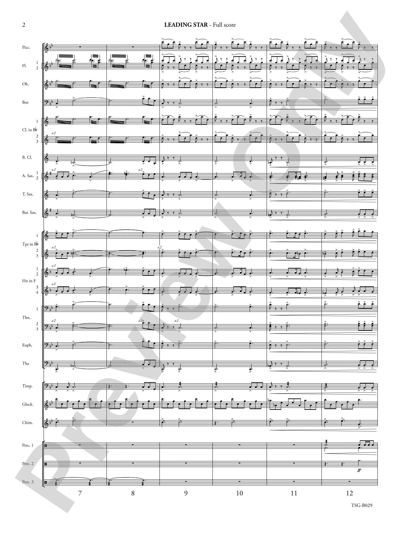 Leading Star Fanfare: Concert Band Conductor Score & Parts