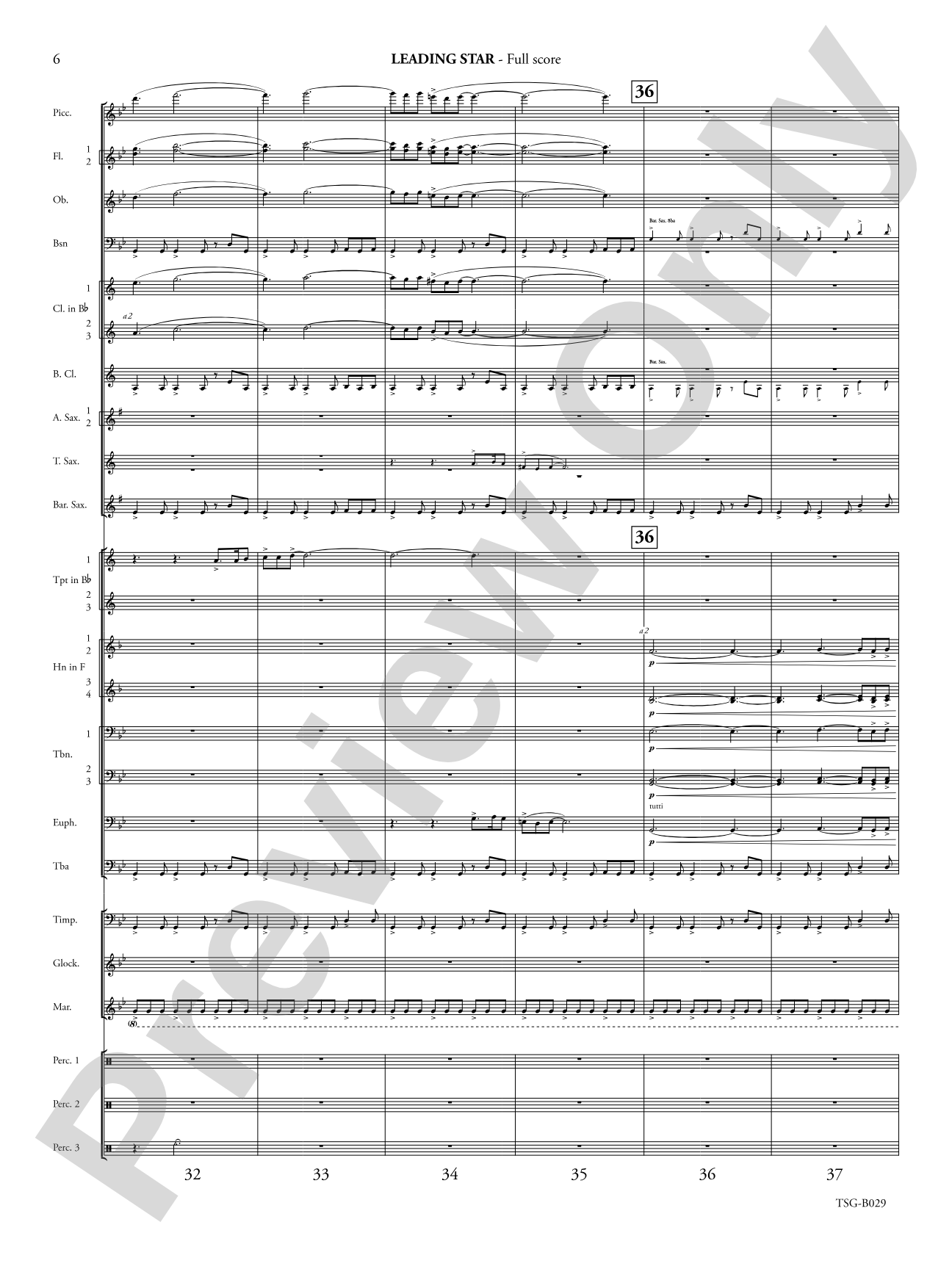 Leading Star Fanfare: Concert Band Conductor Score & Parts