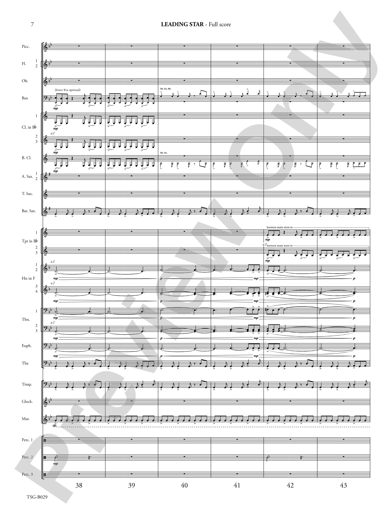 Leading Star Fanfare: Concert Band Conductor Score & Parts