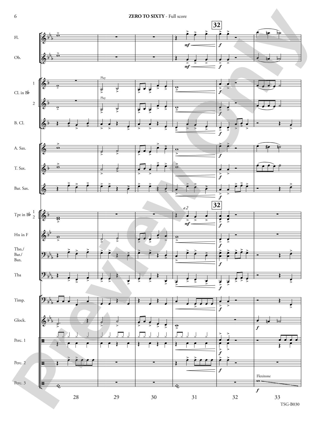 Zero to Sixty: Concert Band Conductor Score & Parts