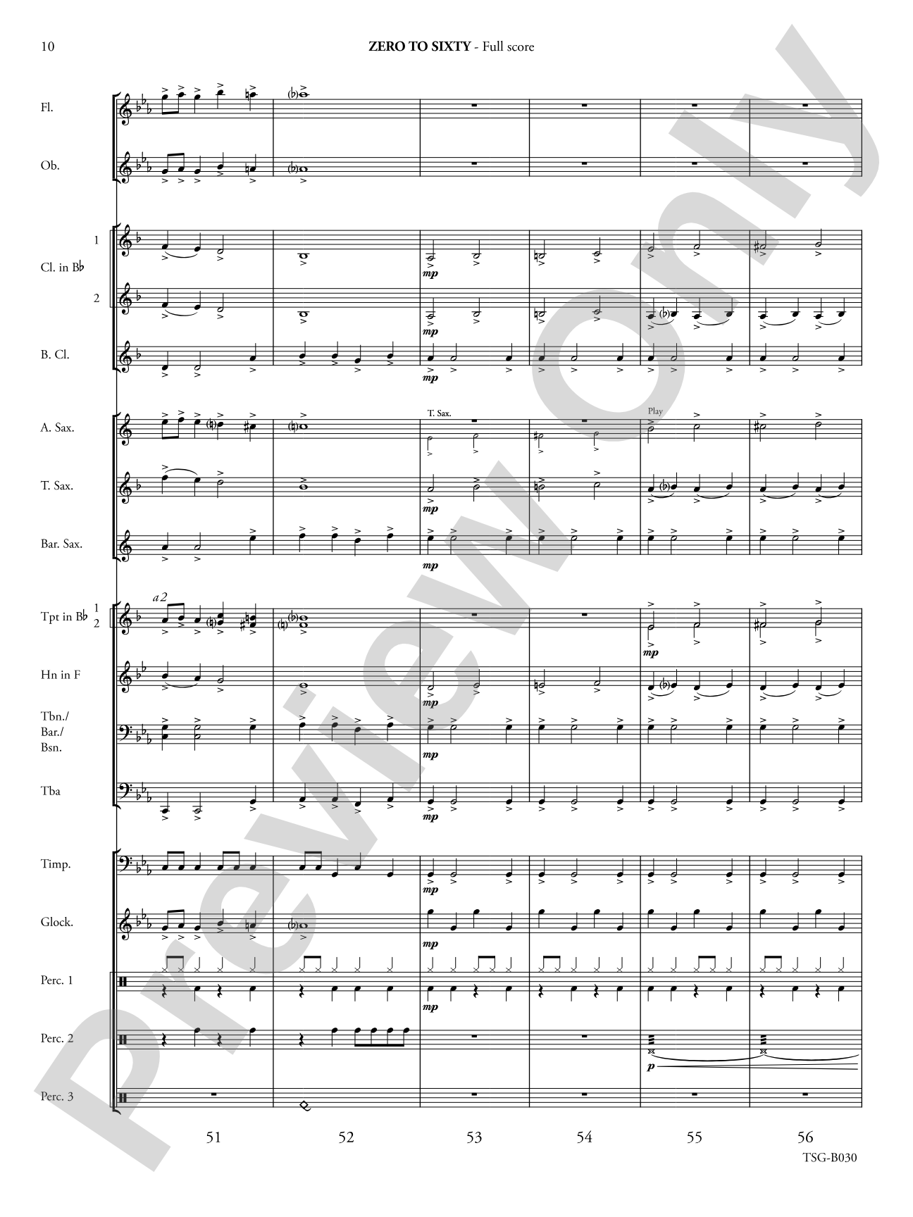 Zero to Sixty: Concert Band Conductor Score & Parts