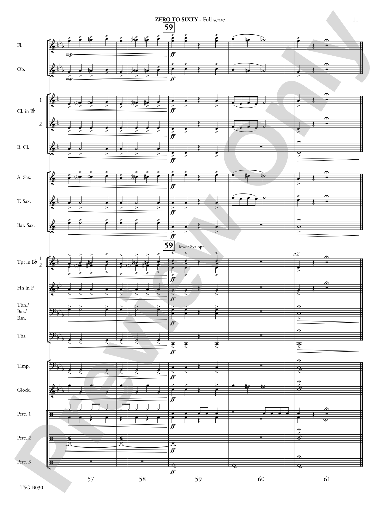 Zero to Sixty: Concert Band Conductor Score & Parts