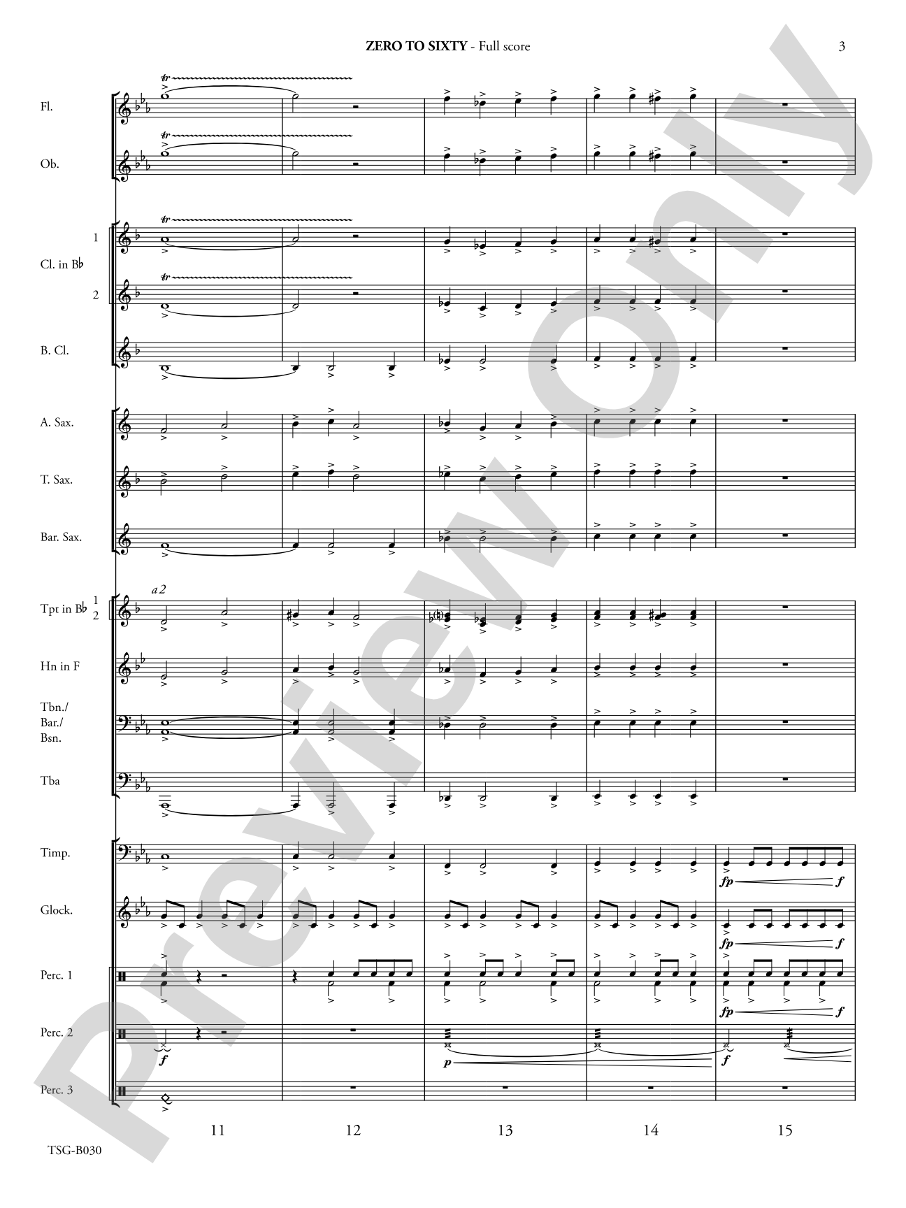 Zero to Sixty: Concert Band Conductor Score & Parts