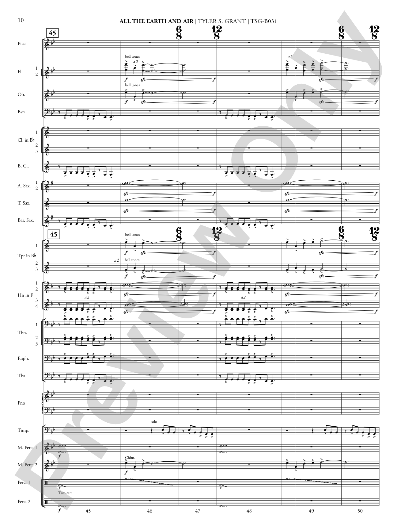 All the Earth and Air: Concert Band Conductor Score & Parts