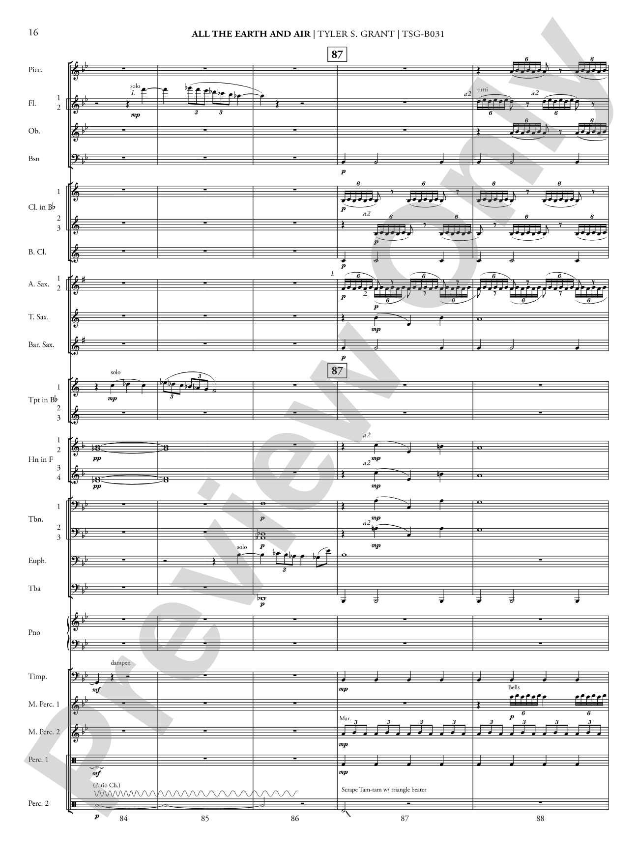 All the Earth and Air: Concert Band Conductor Score & Parts