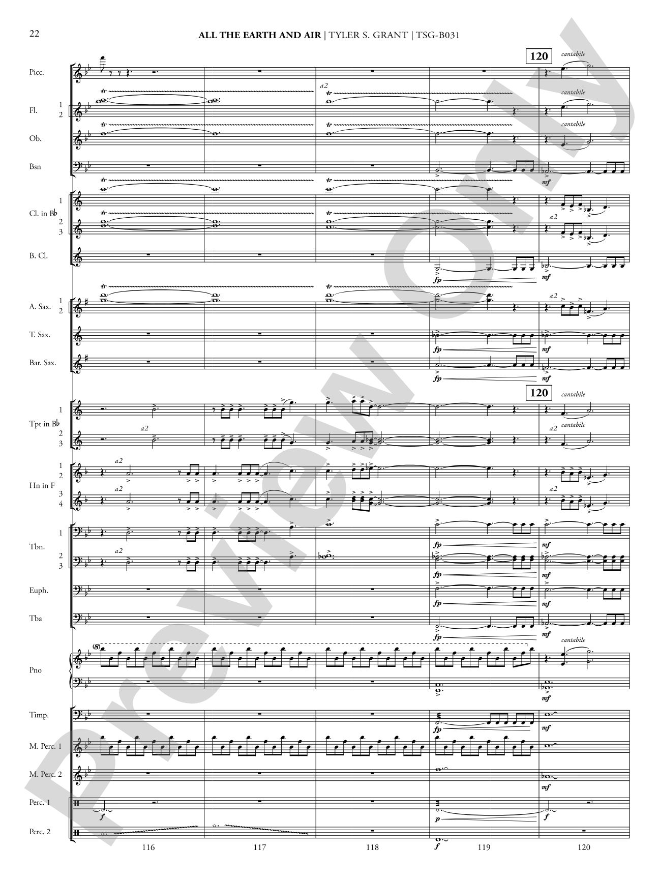 All the Earth and Air: Concert Band Conductor Score & Parts