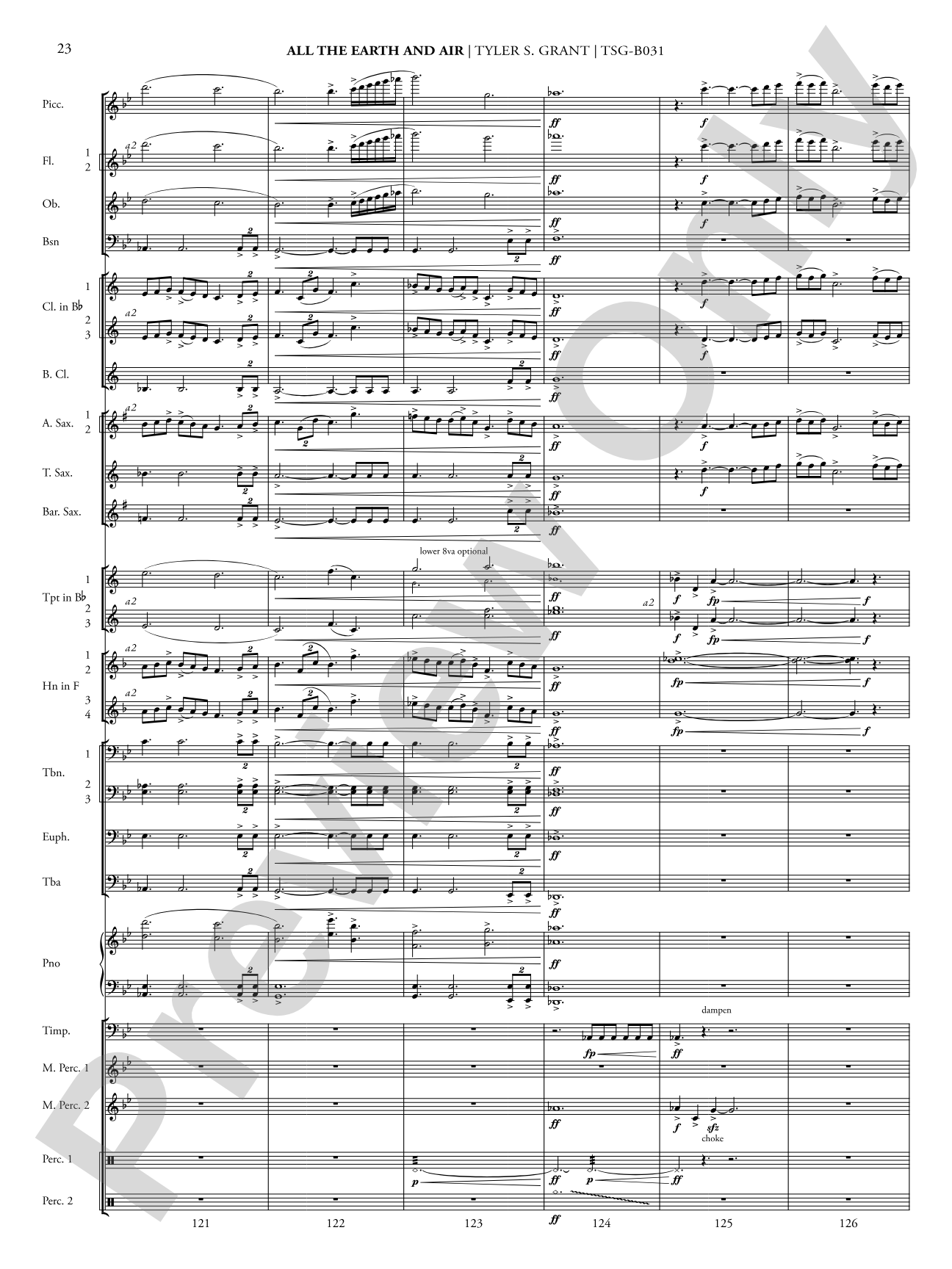 All the Earth and Air: Concert Band Conductor Score & Parts