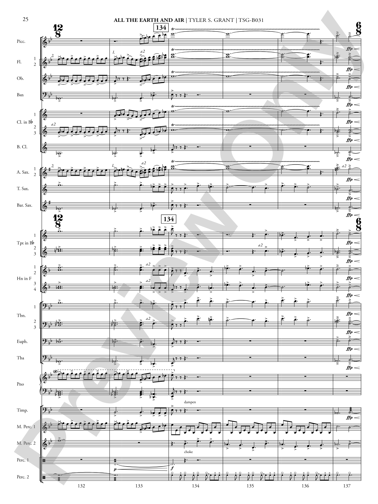 All the Earth and Air: Concert Band Conductor Score & Parts