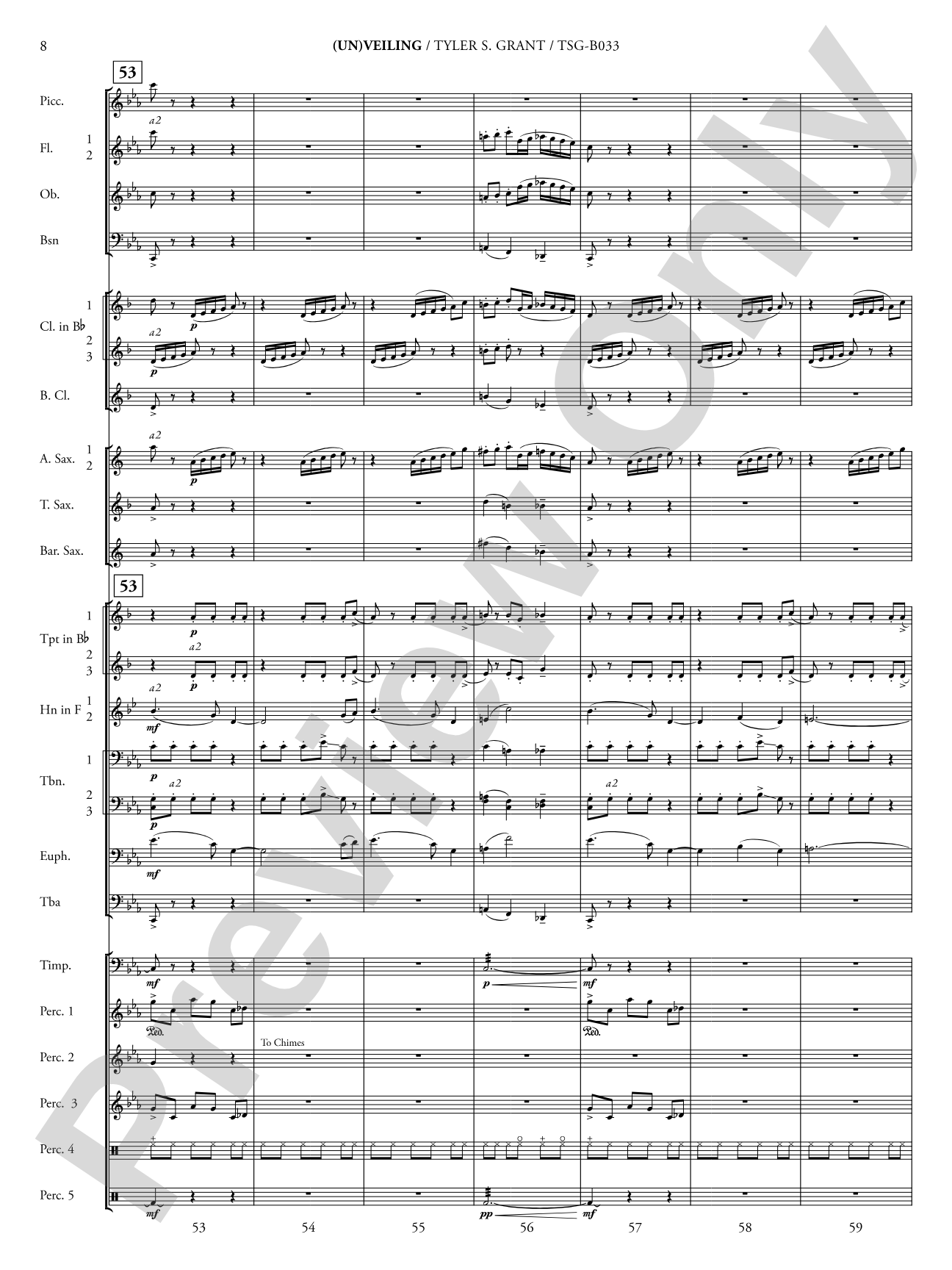 (Un)veiling: Concert Band Conductor Score & Parts