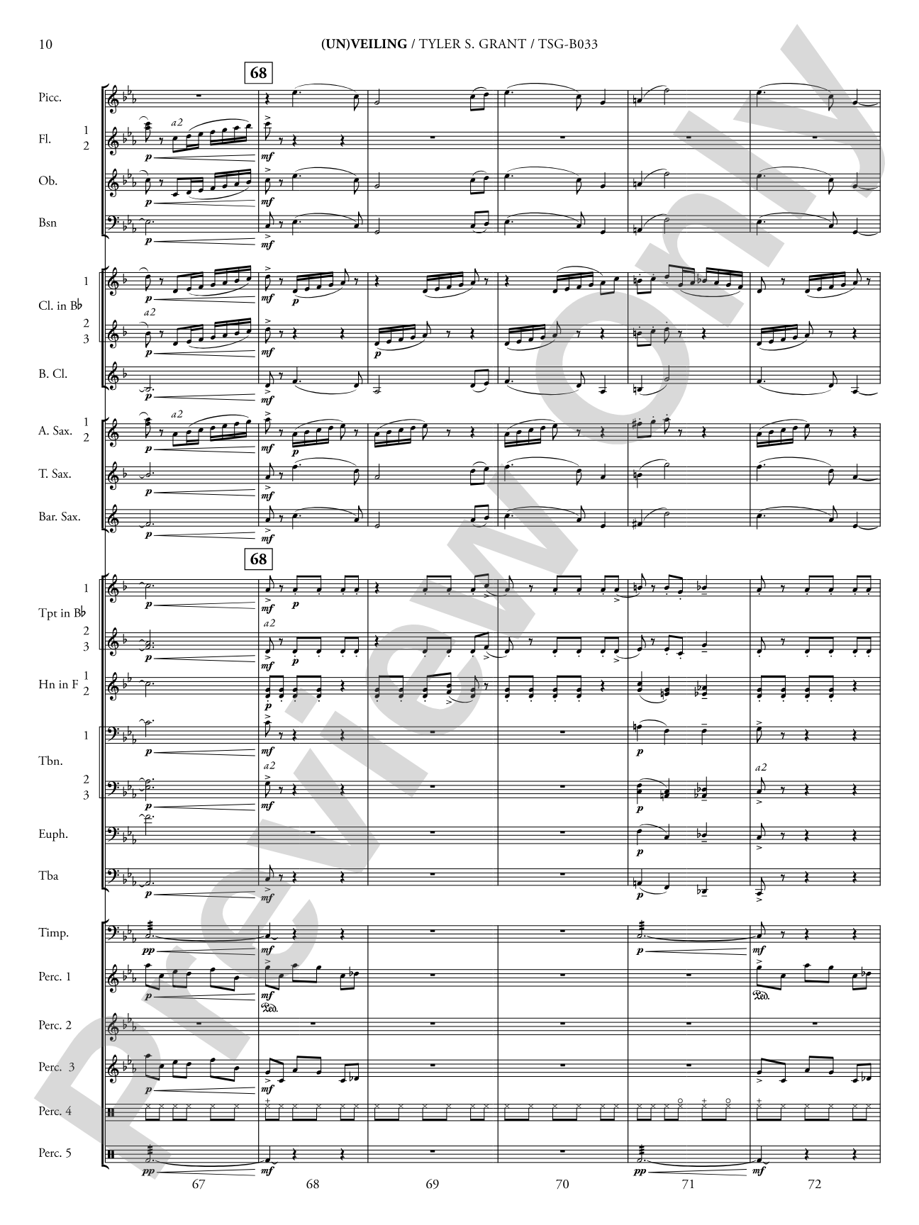 (Un)veiling: Concert Band Conductor Score & Parts