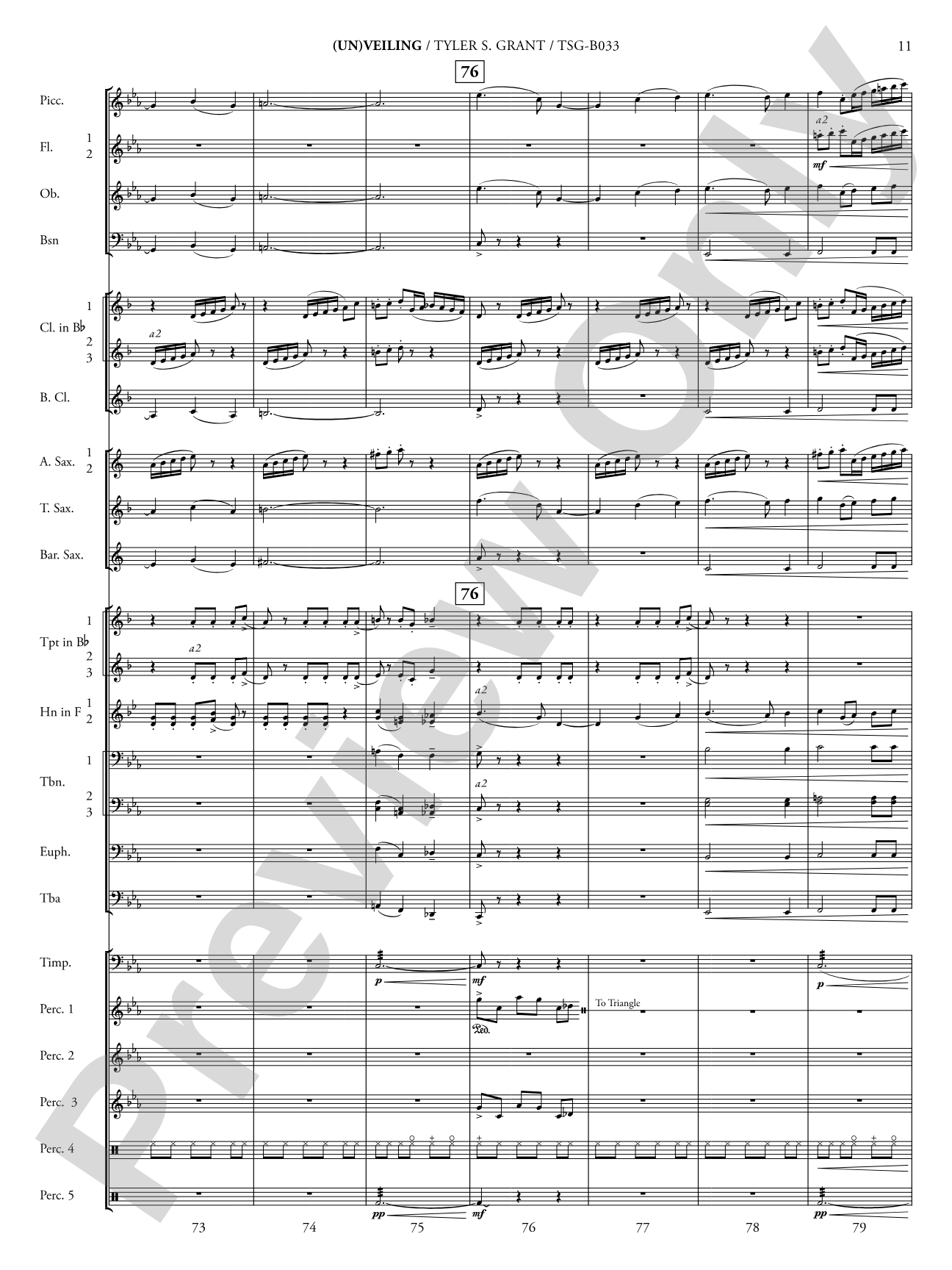 (Un)veiling: Concert Band Conductor Score & Parts