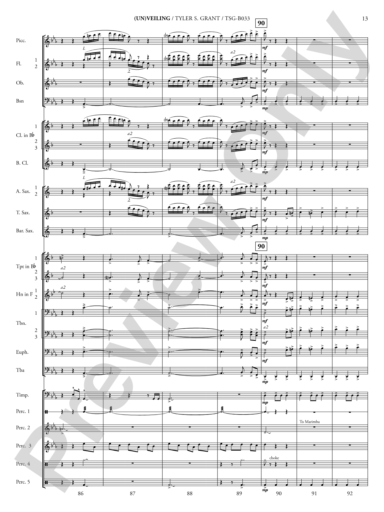 (Un)veiling: Concert Band Conductor Score & Parts
