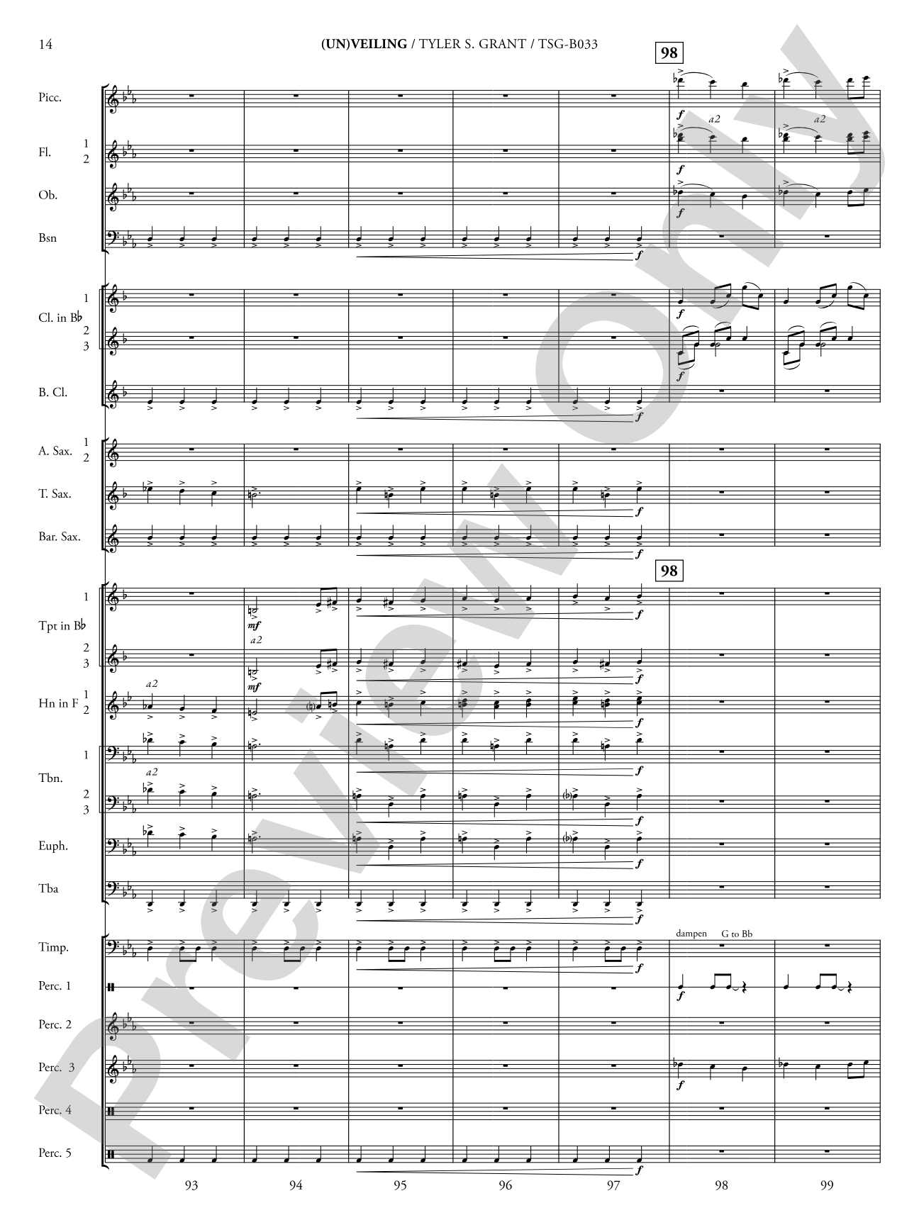 (Un)veiling: Concert Band Conductor Score & Parts