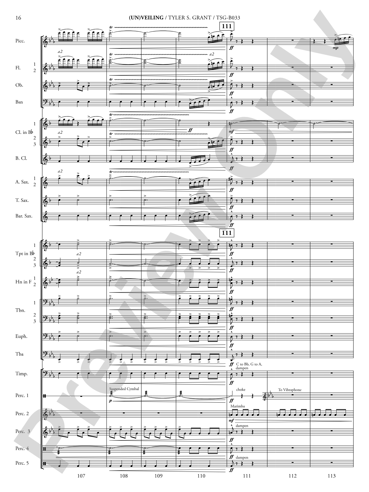 (Un)veiling: Concert Band Conductor Score & Parts