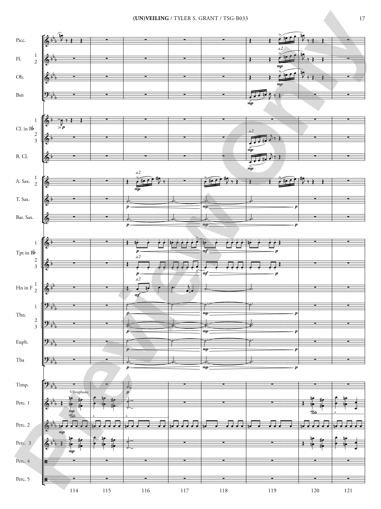 (Un)veiling: Concert Band Conductor Score & Parts