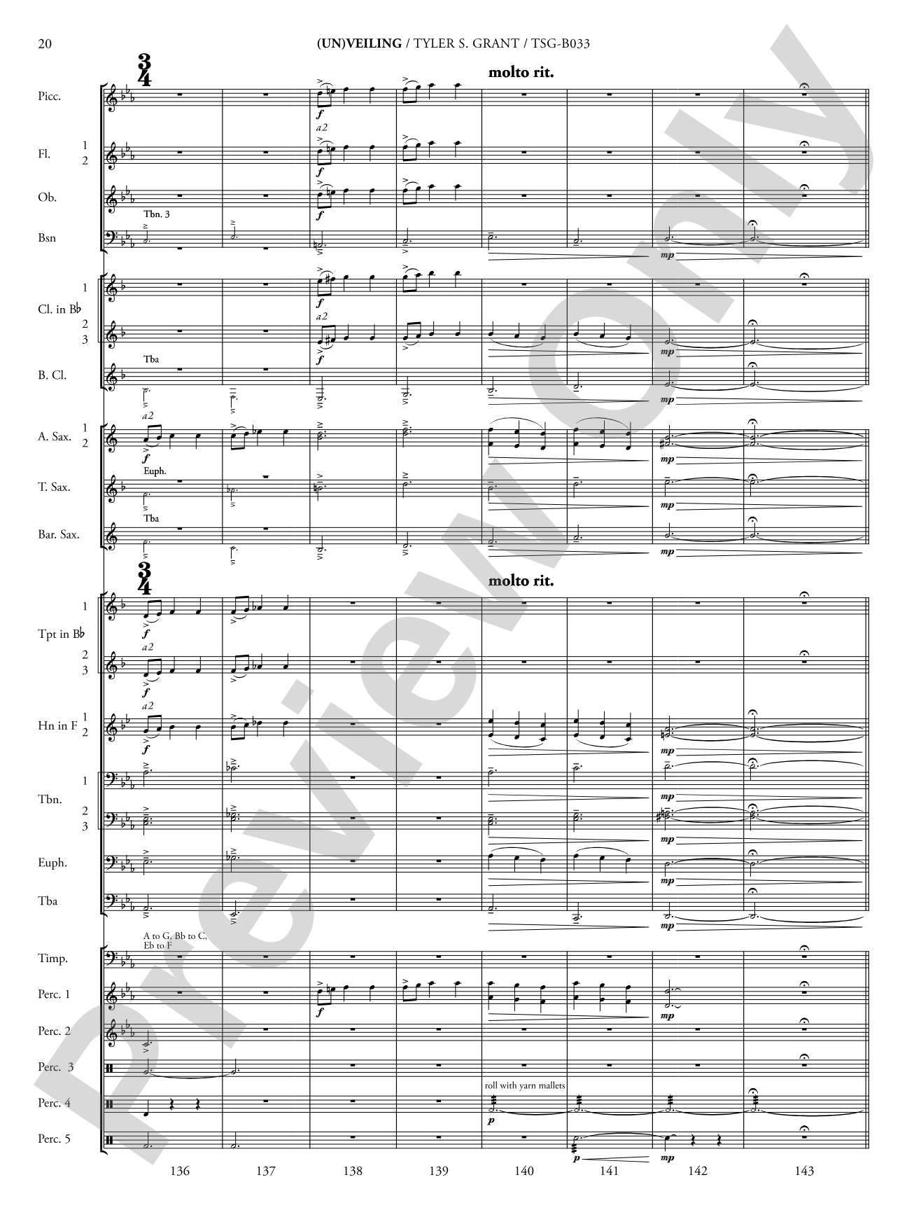 (Un)veiling: Concert Band Conductor Score & Parts